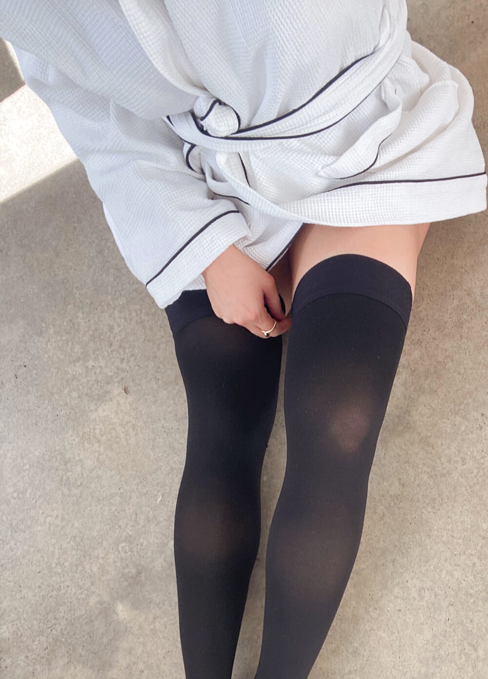 Mama Sox - Black Maternity Thigh High Compression Stockings
