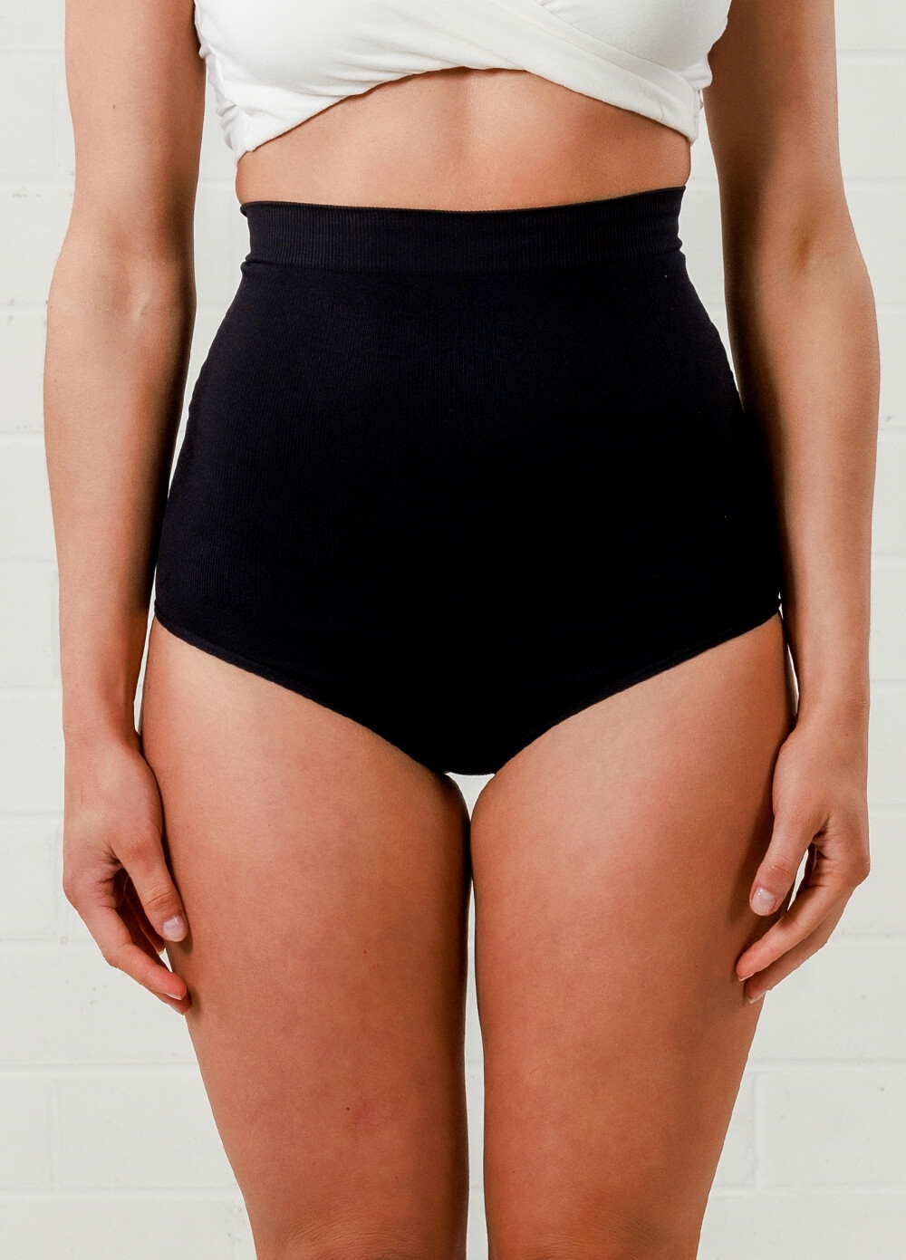 Queen Bee - Blake Postnatal Contoured Shaper Briefs in Black