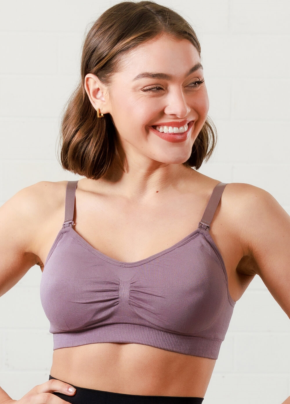 Queen Bee - Stella Seamless Pumping Bra in Mocha