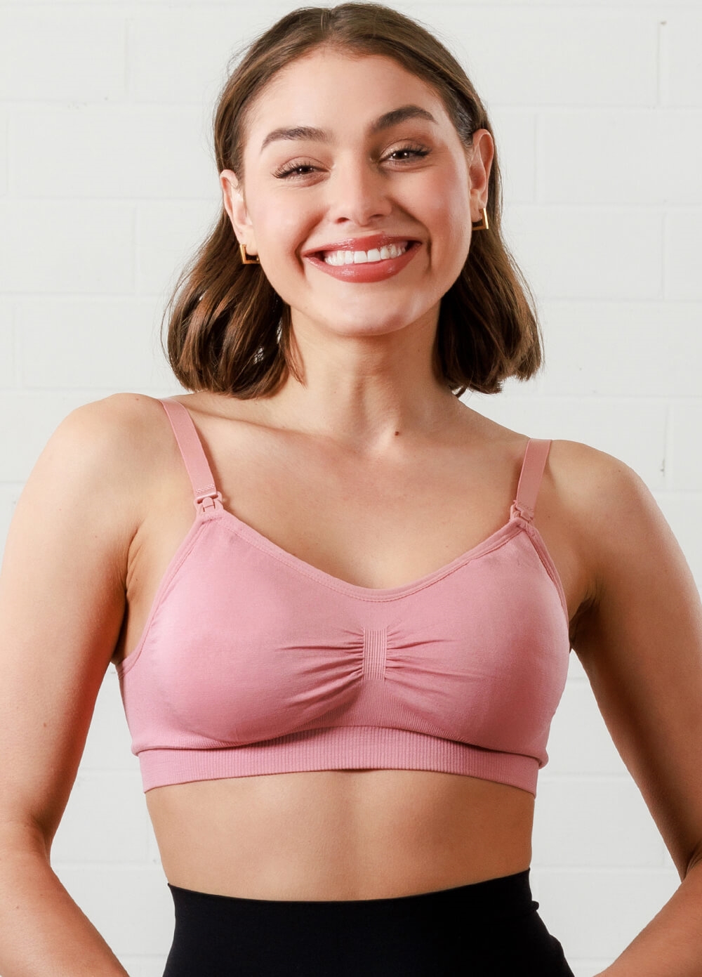 Queen Bee - Stella Seamless Pumping Bra in Pink