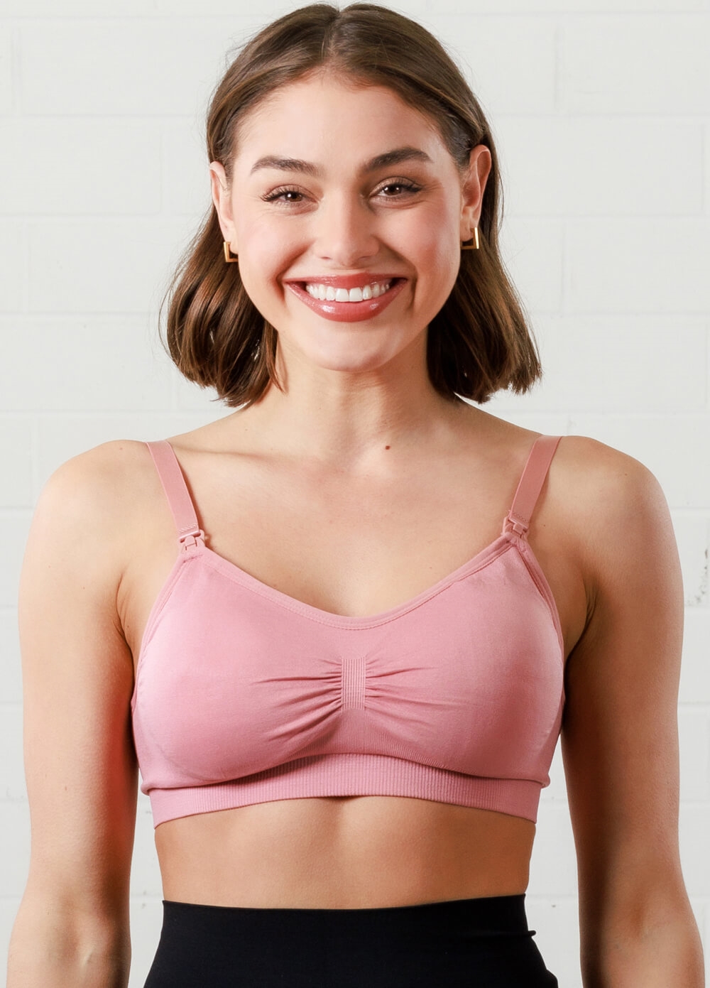 Queen Bee - Stella Seamless Pumping Bra in Pink