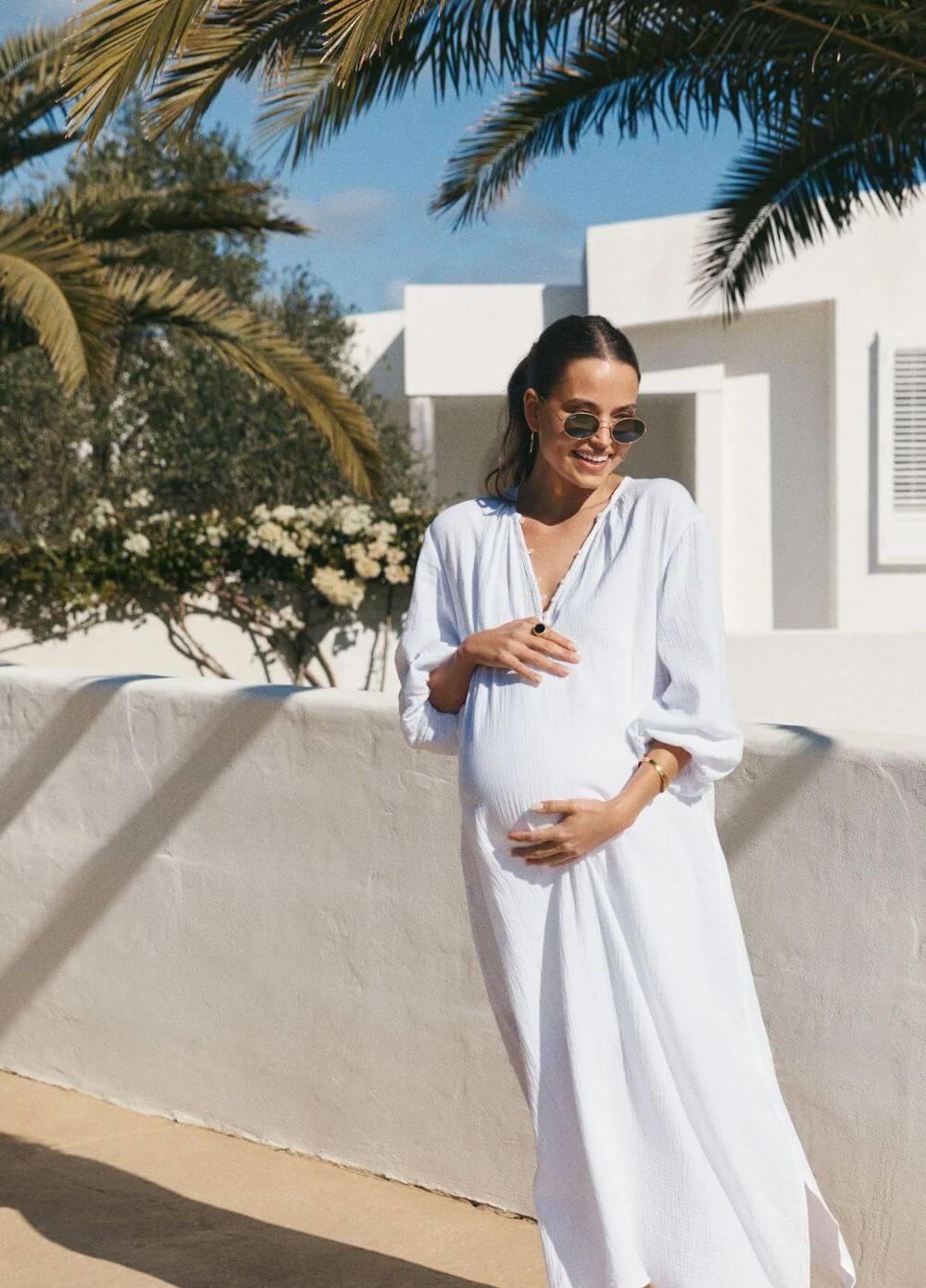 Legoe - Mayfield White Maternity Maxi Dress