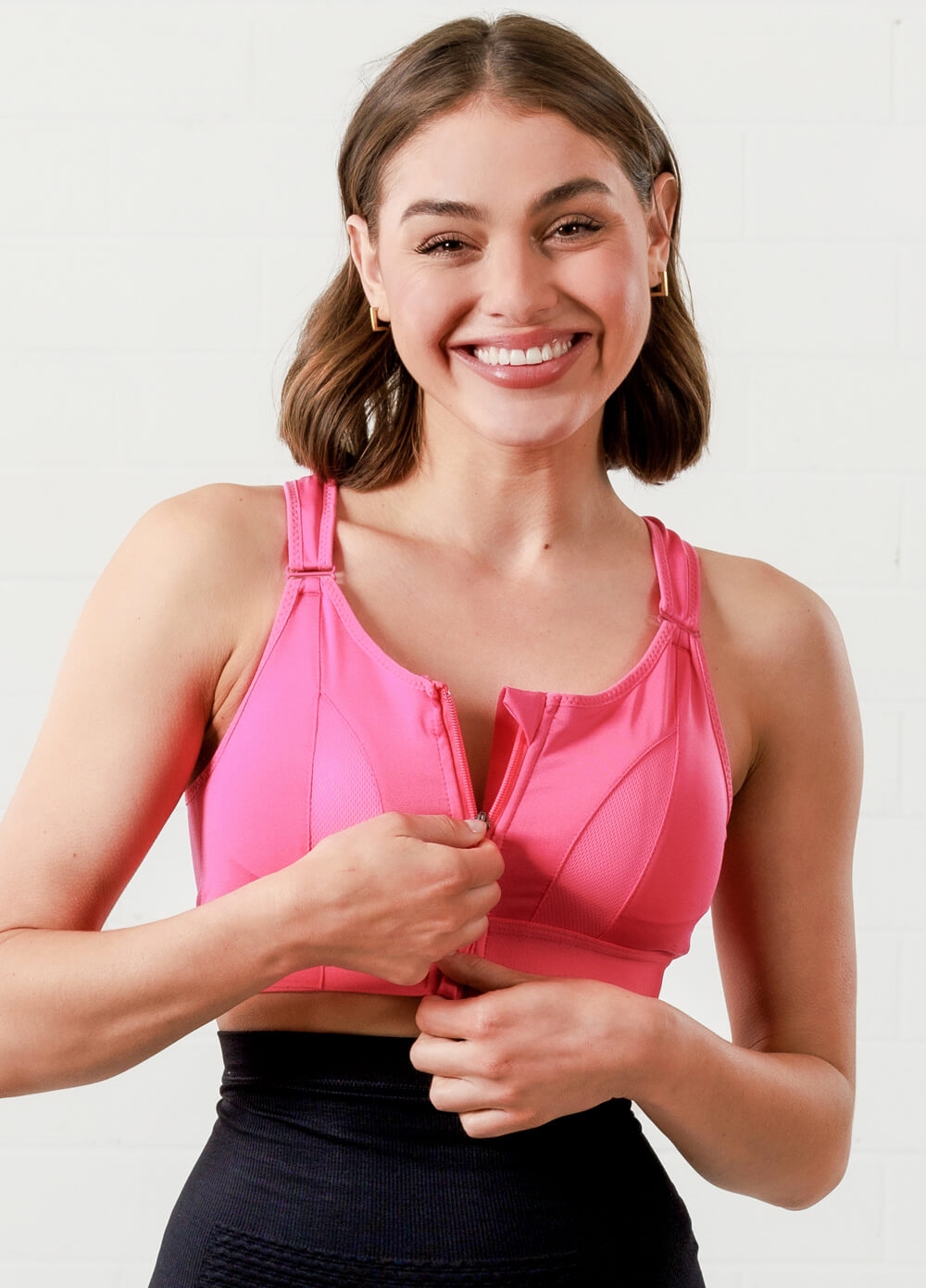 Queen Bee - Frankie Maternity Nursing Sports Bra in Rose Pink