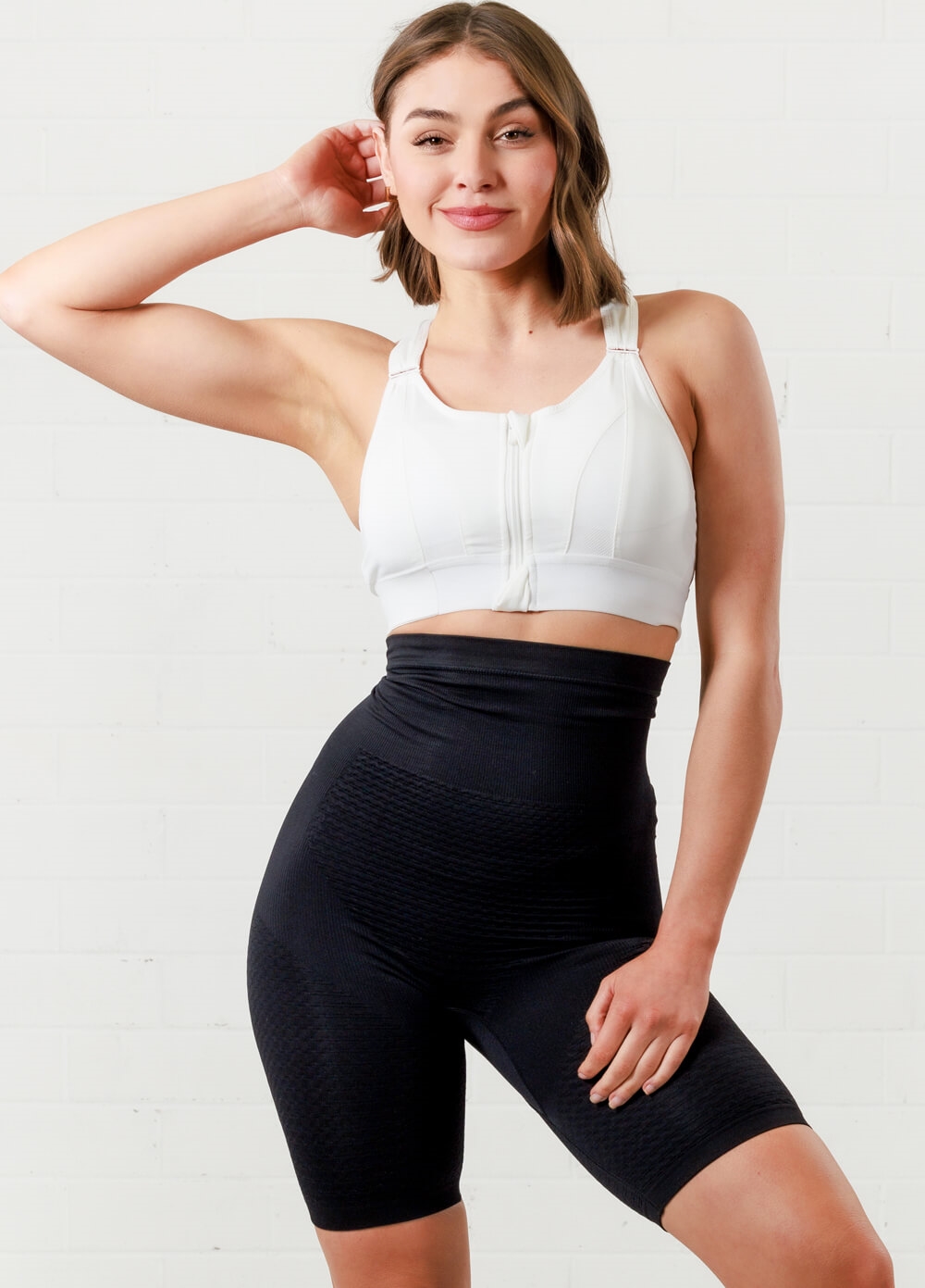 Queen Bee - Frankie Maternity Nursing Sports Bra in White