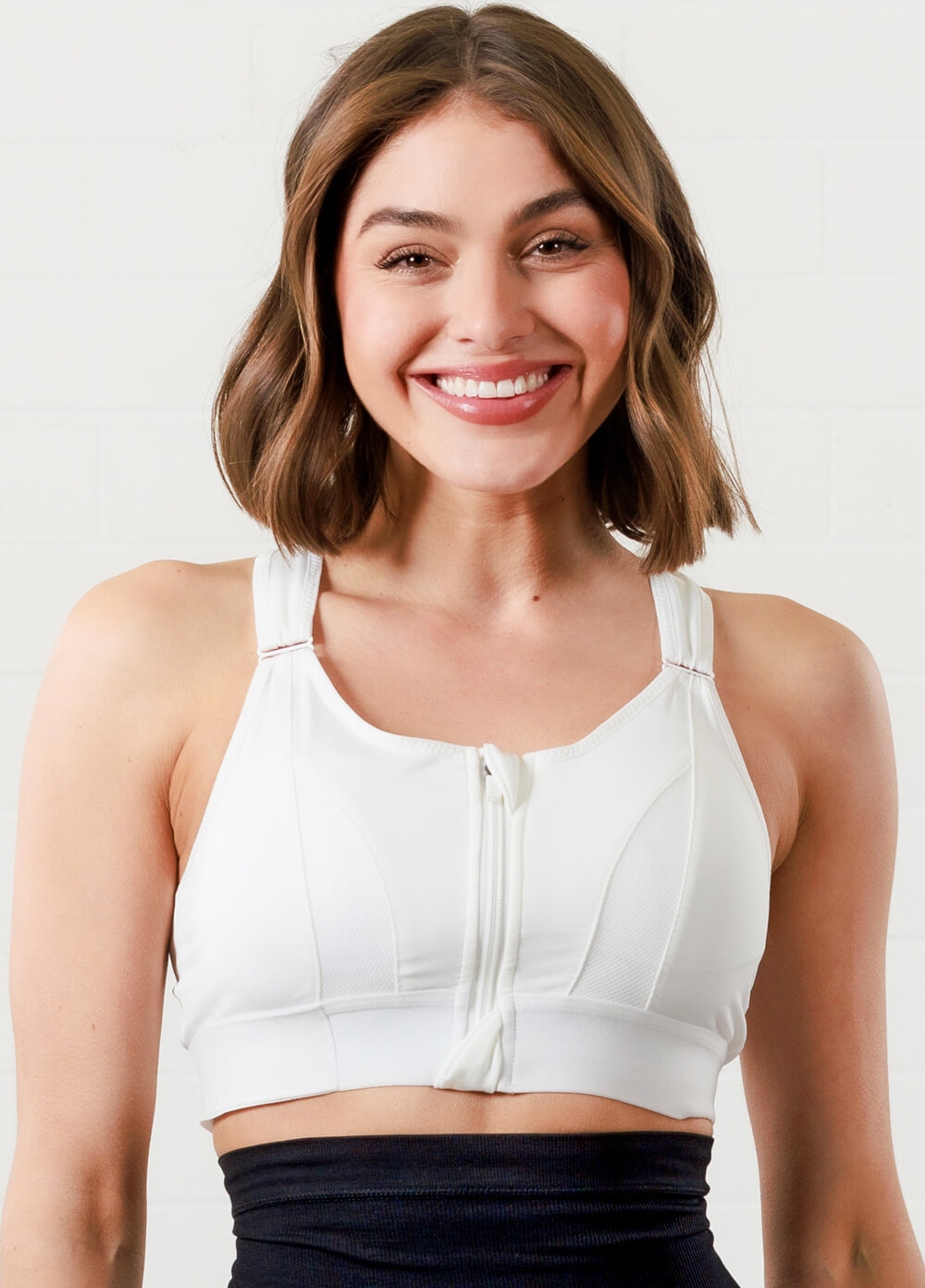 Queen Bee - Frankie Maternity Nursing Sports Bra in White