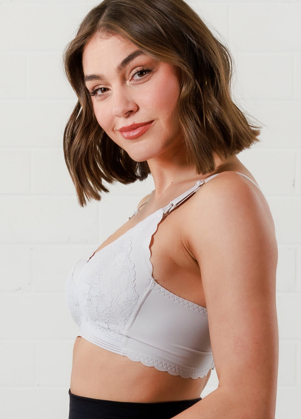 Queen Bee - Camila Lace Maternity Nursing Bra in Fog Grey