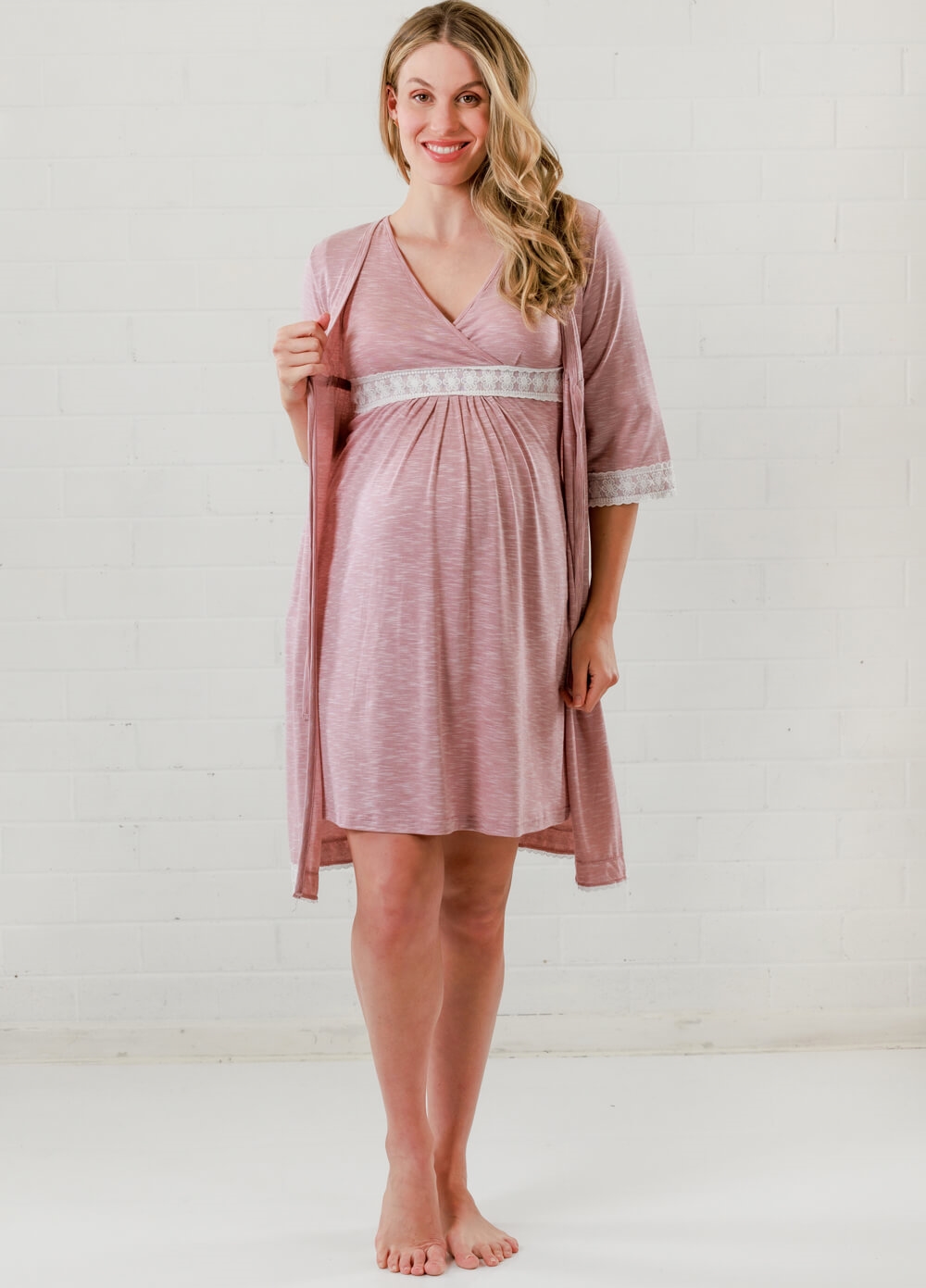 Lait & Co - Moselle Maternity Robe in Pink | Queen Bee