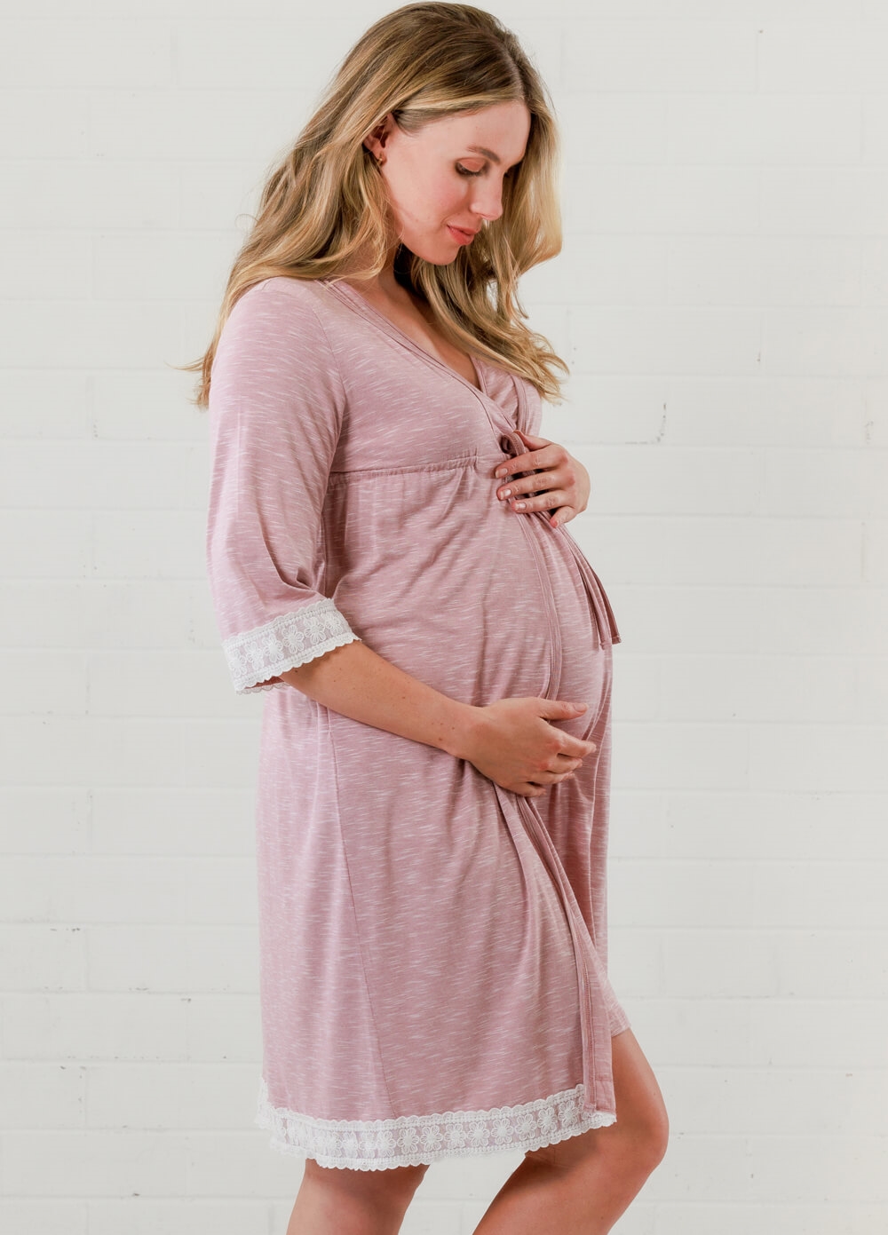 Lait & Co - Moselle Maternity Robe in Pink | Queen Bee