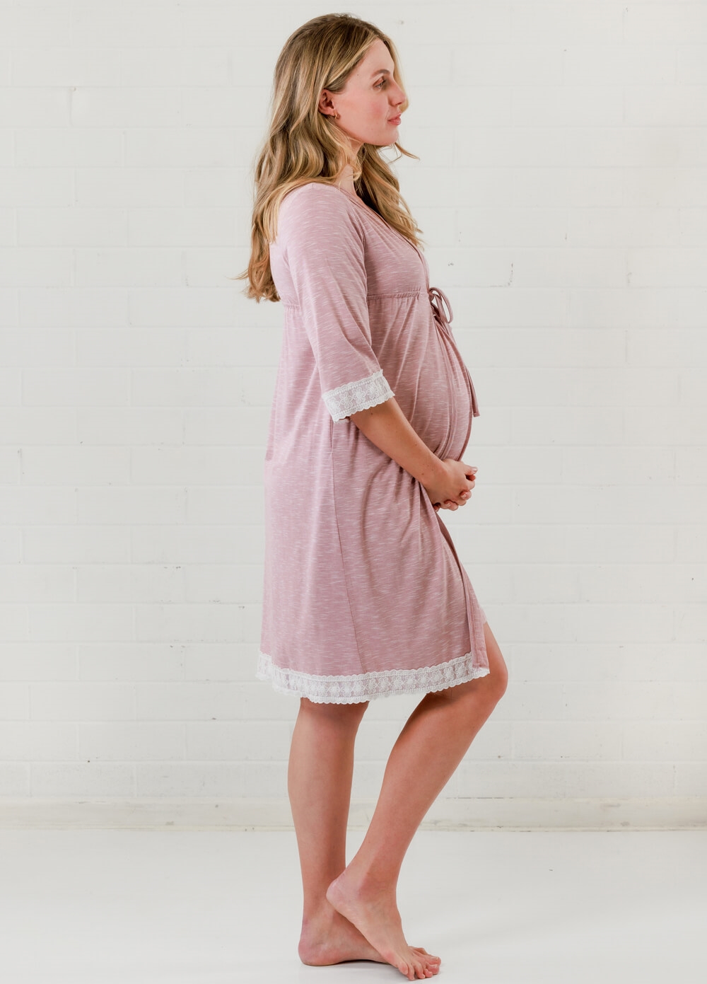 Lait & Co - Moselle Maternity Robe in Pink | Queen Bee