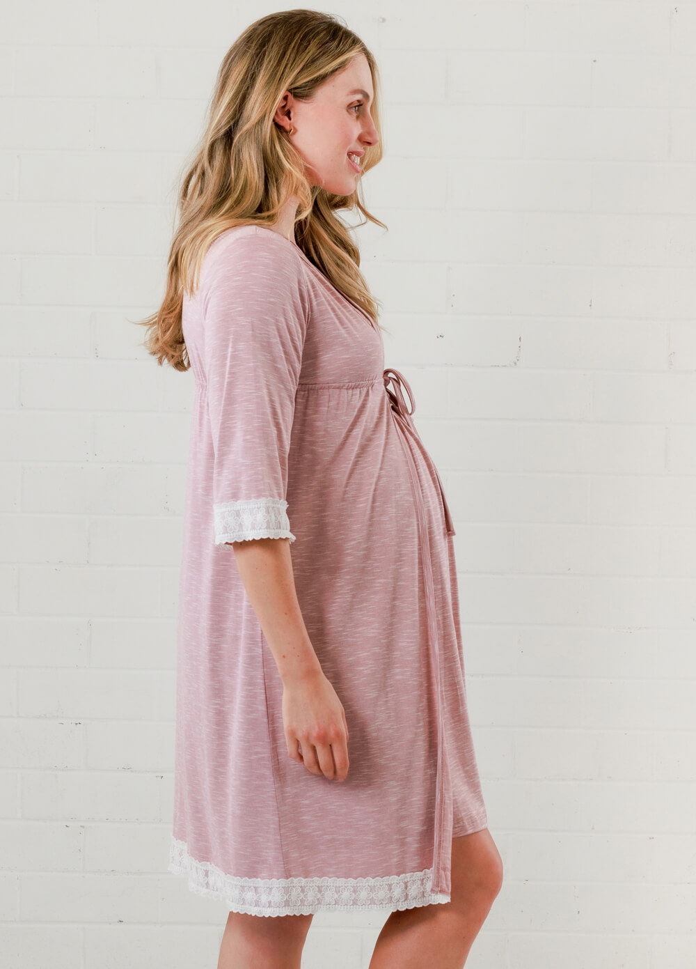 Lait & Co - Moselle Maternity Robe in Pink | Queen Bee