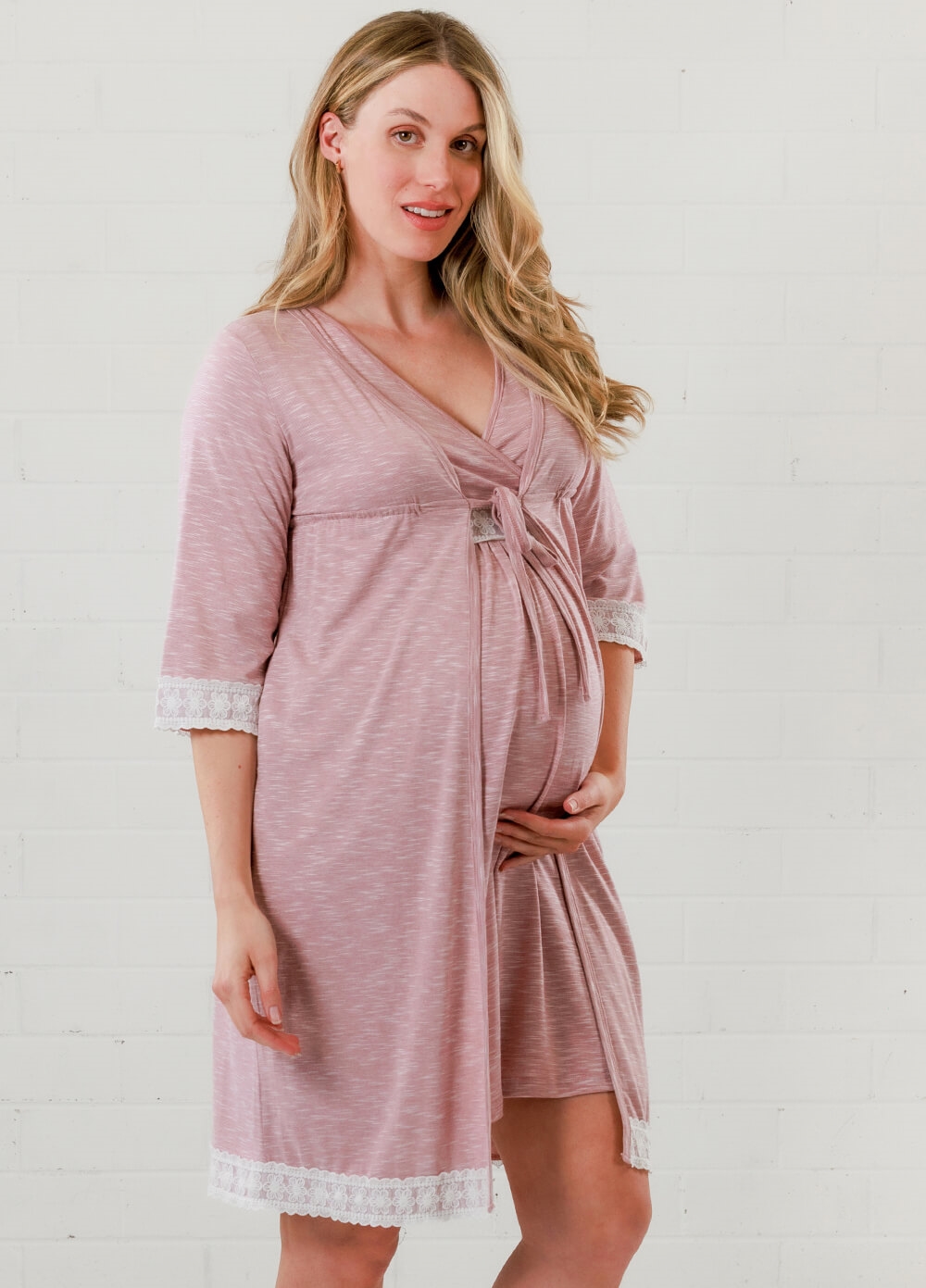 Lait & Co - Moselle Maternity Robe in Pink | Queen Bee