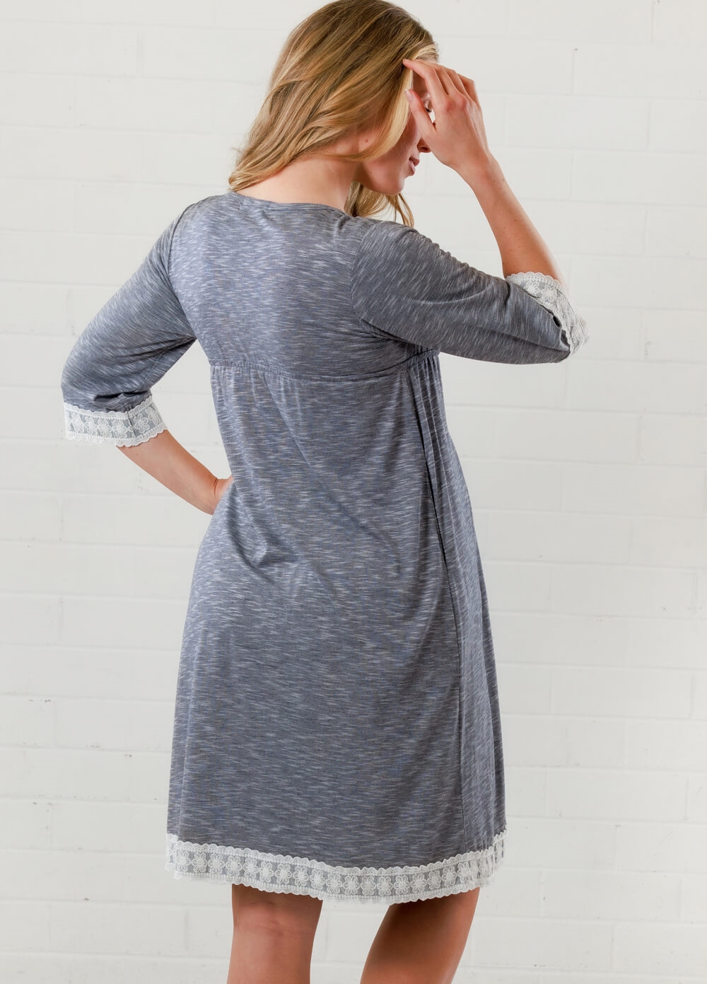 Lait & Co - Moselle Maternity Robe in Blue | Queen Bee