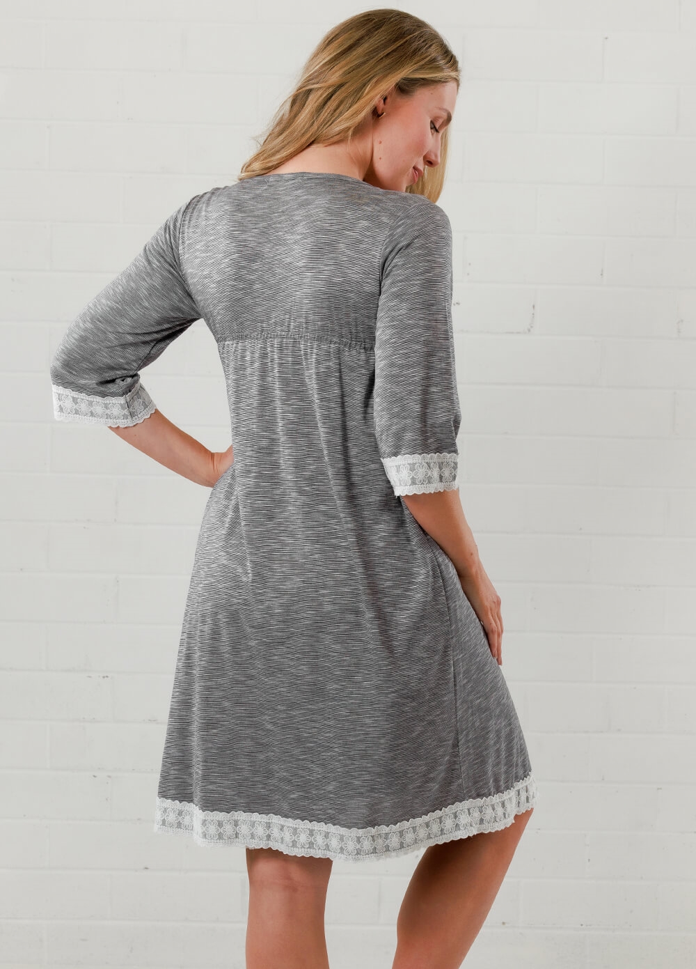 Lait & Co - Moselle Maternity Robe in Grey | Queen Bee