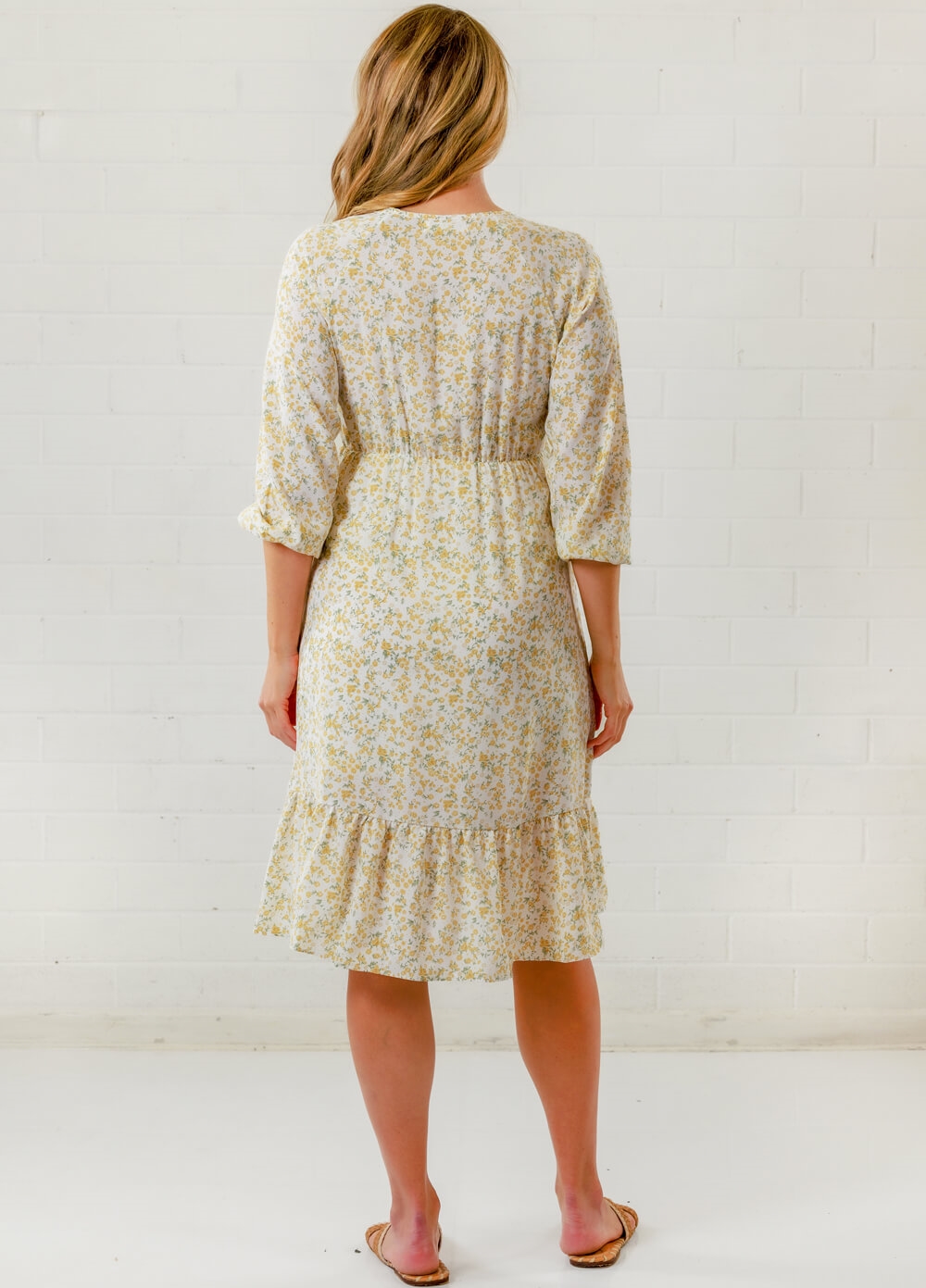 Lait & Co - Etiennette Maternity Dress in Yellow Floral