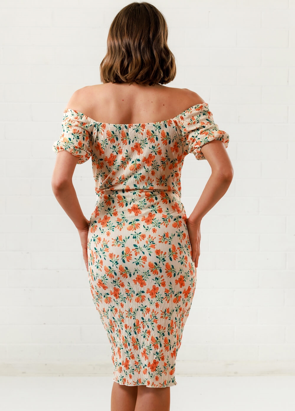 Lait & Co - Chanel Nursing Dress in Orange Floral