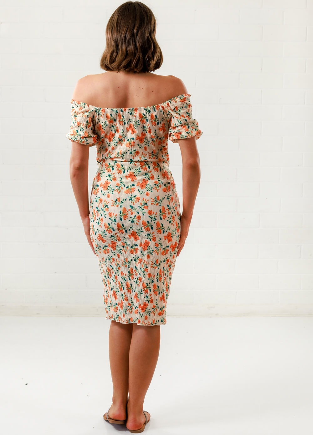 Lait & Co - Chanel Nursing Dress in Orange Floral