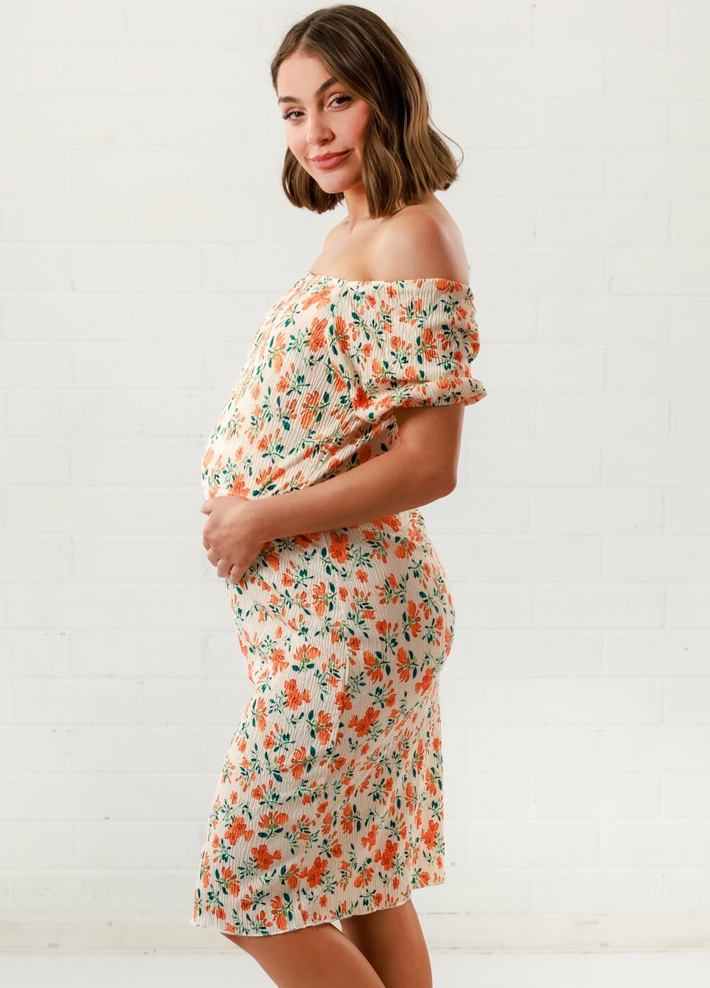 Lait & Co - Chanel Nursing Dress in Orange Floral - Queen Bee