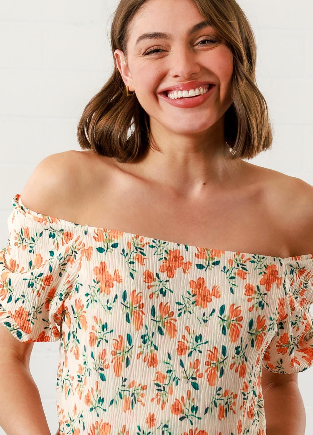 Lait & Co - Chanel Nursing Dress in Orange Floral - Queen Bee