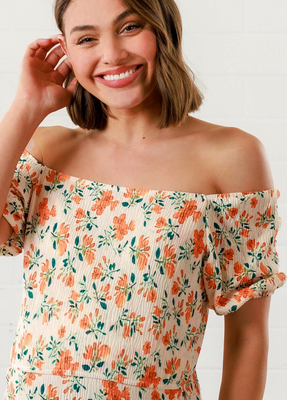 Lait & Co - Chanel Nursing Dress in Orange Floral - Queen Bee