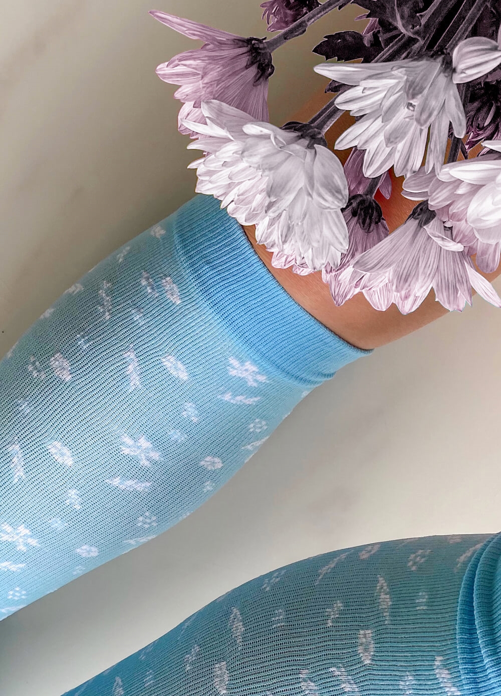 Mama Sox - Excite Maternity Compression Socks in Blue Floral