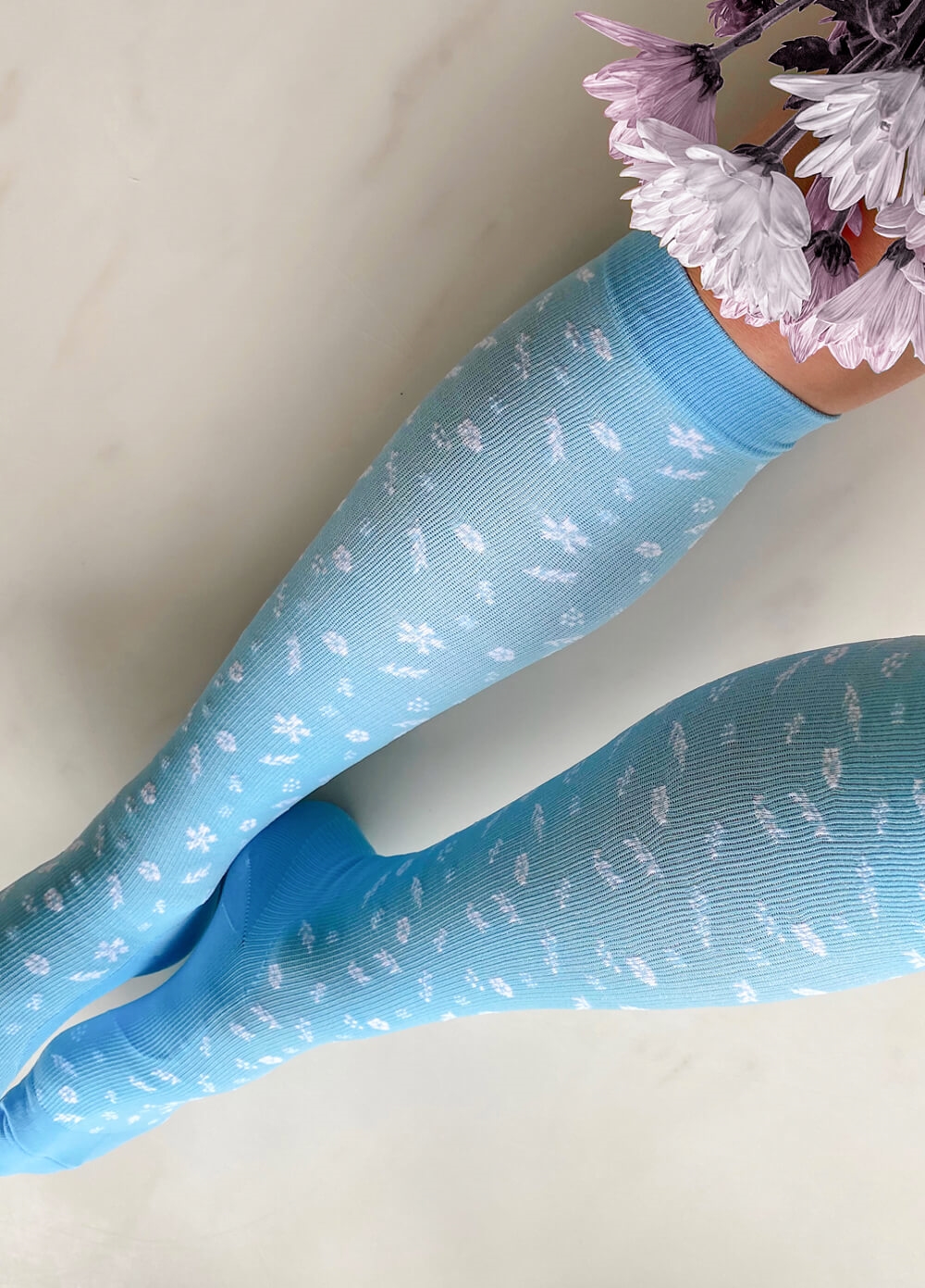 Mama Sox - Excite Maternity Compression Socks in Blue Floral
