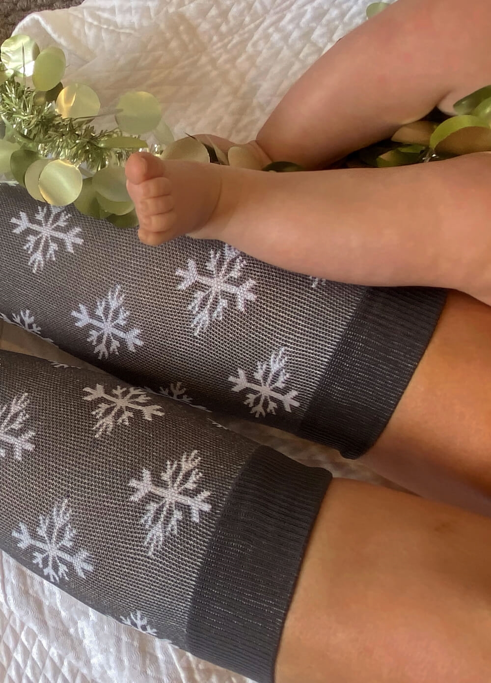 Mama Sox - Excite Maternity Compression Socks in Grey Snowflake