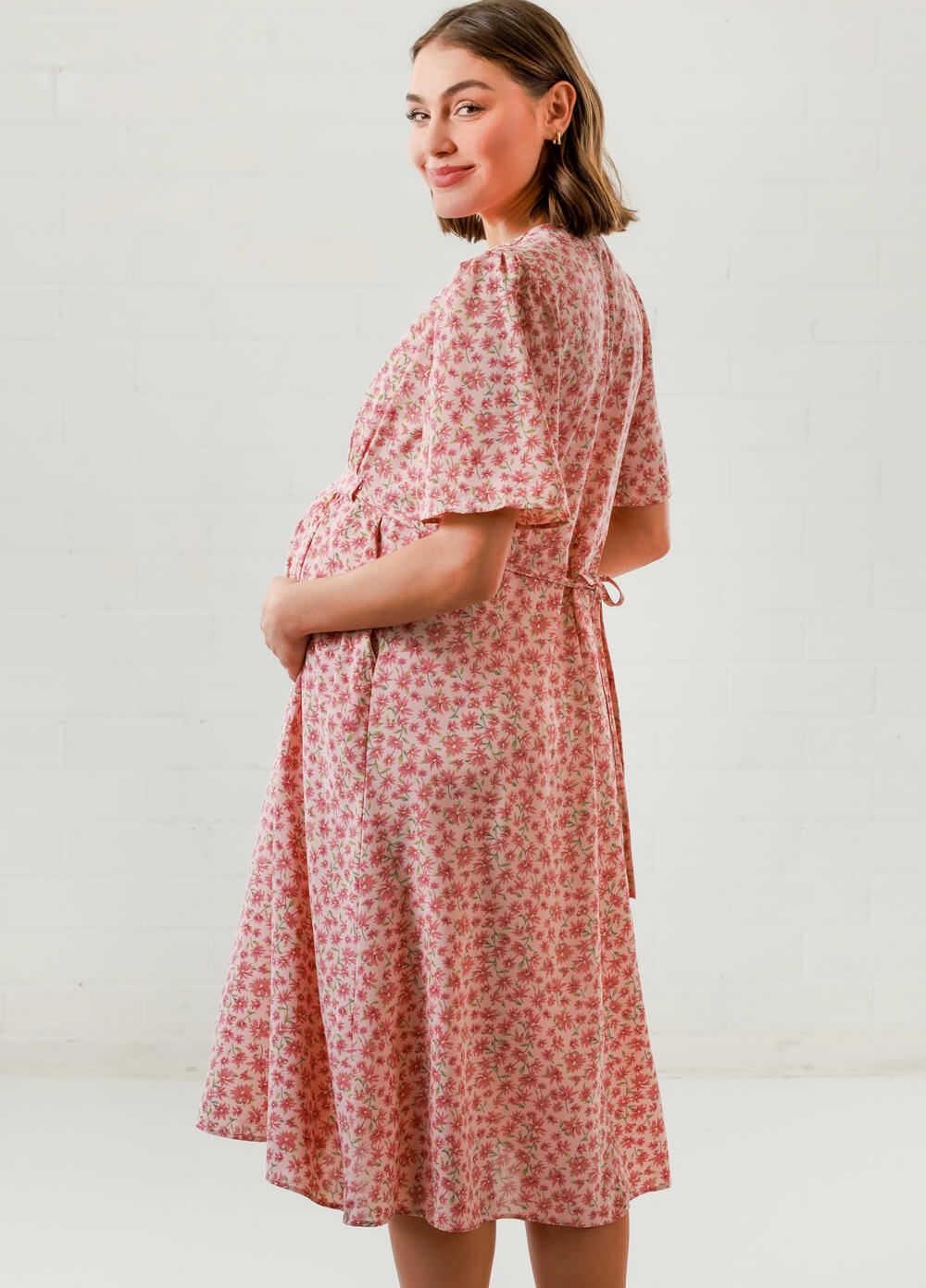Lait & Co - Lucie-Marie Maternity Dress in Pink Floral