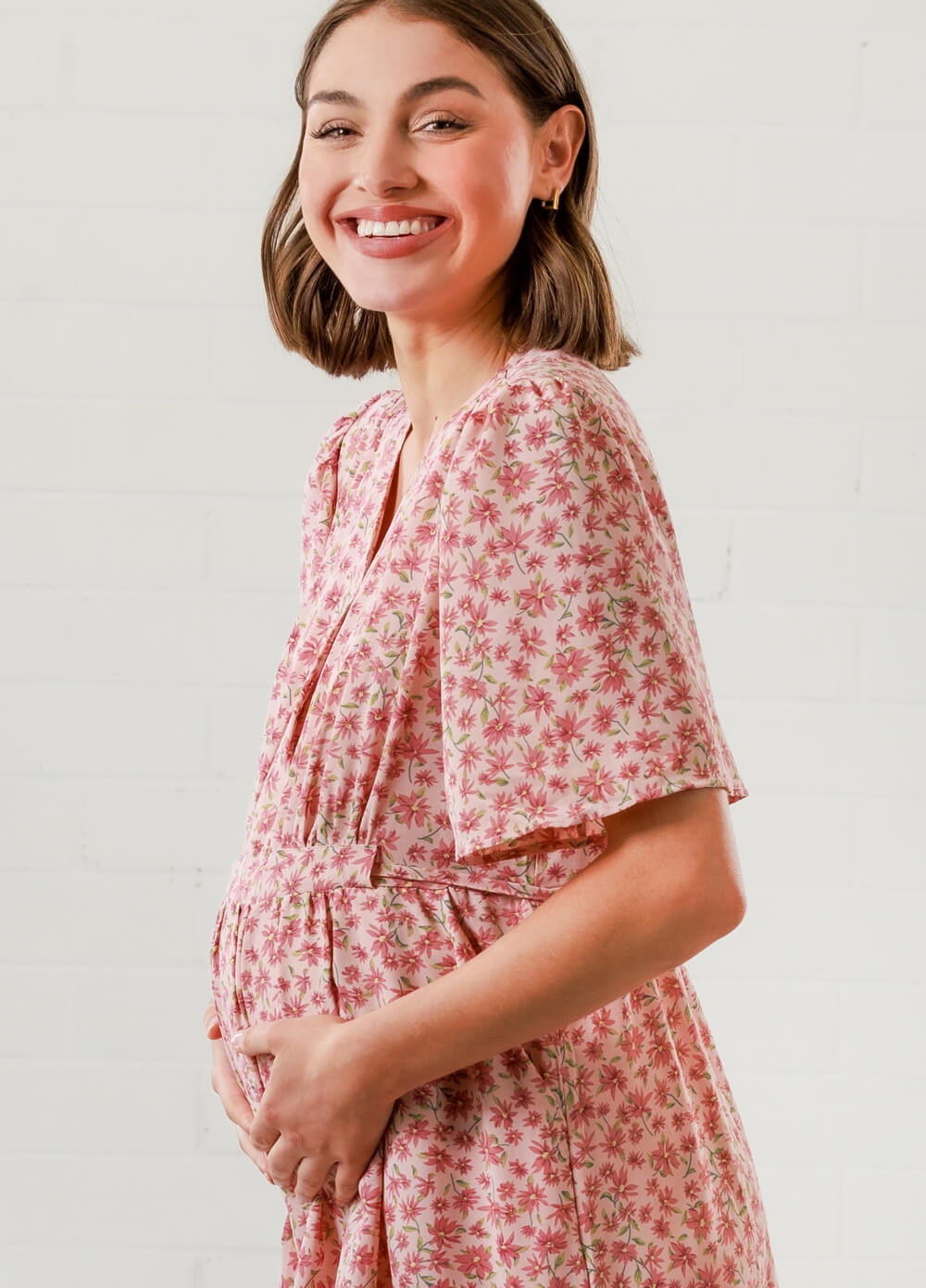 Lait & Co - Lucie-Marie Maternity Dress in Pink Floral