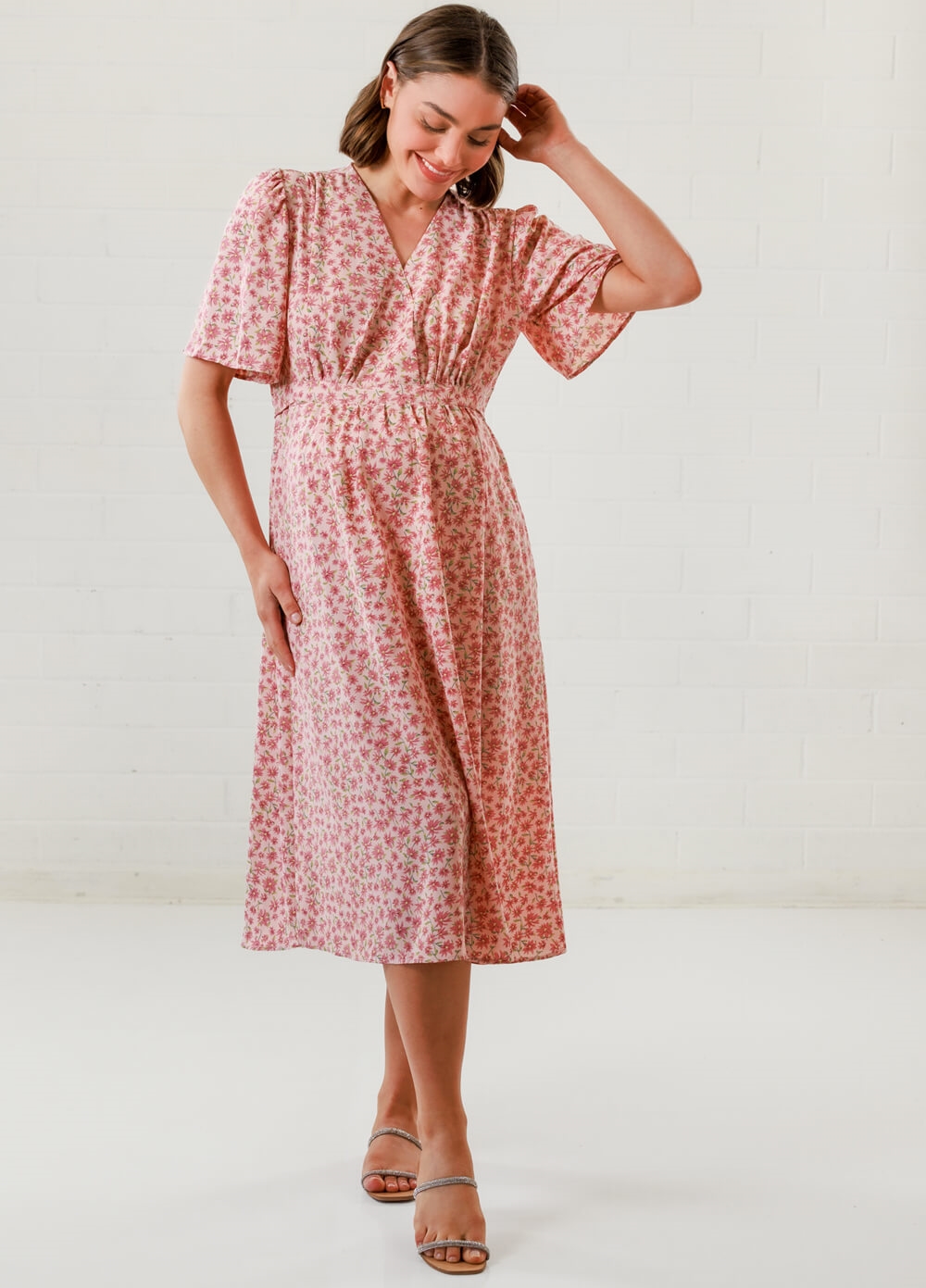 Lait & Co - Lucie-Marie Maternity Dress in Pink Floral