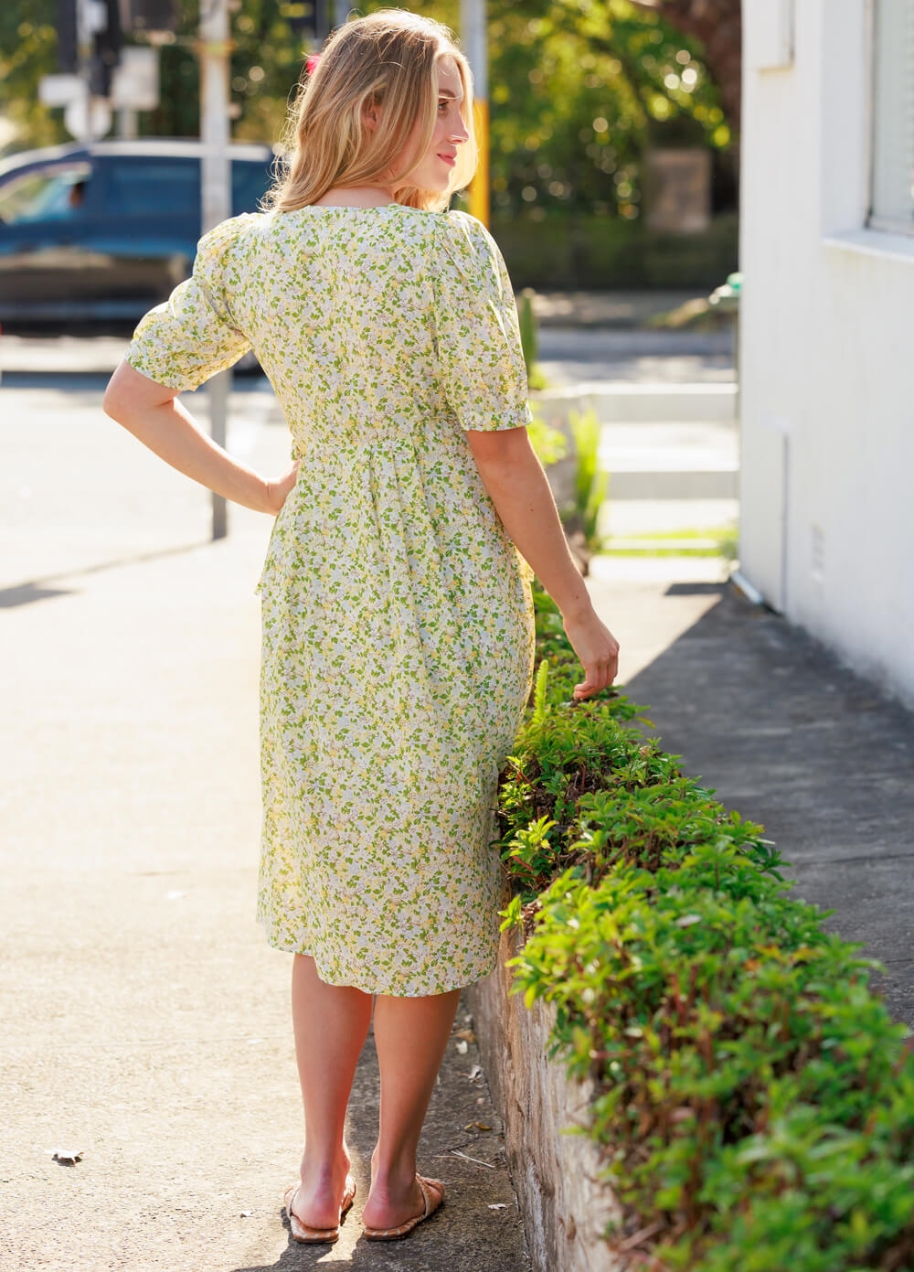 Lait & Co - Lea-Claire Maternity Dress in Yellow Floral