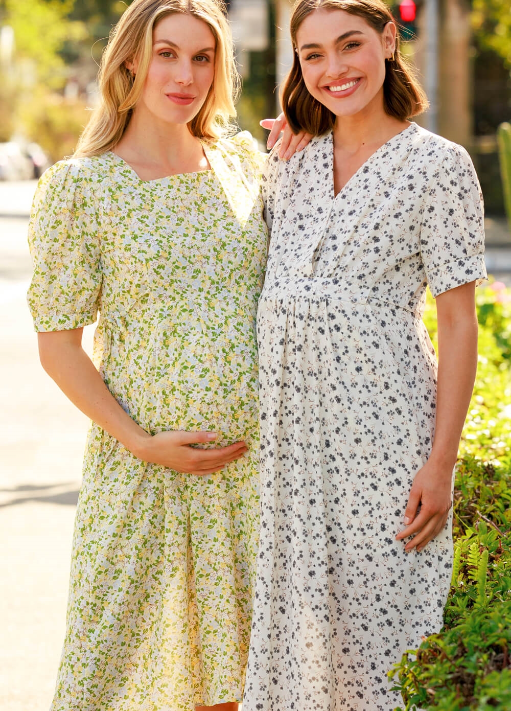 Lait & Co - Lea-Claire Maternity Dress in Yellow Floral