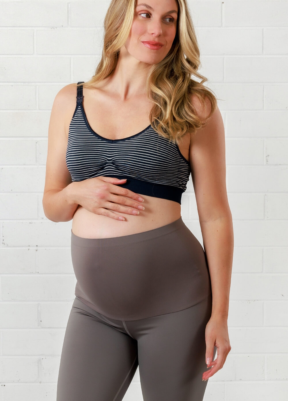 Queen Bee - Rumi Maternity Athleisure Leggings in Grey