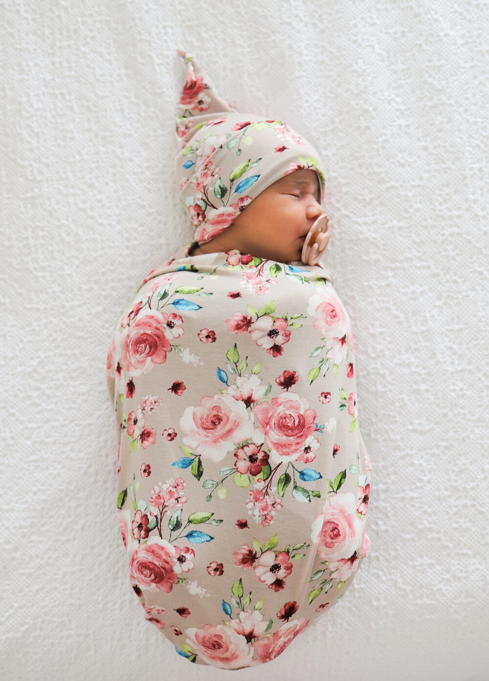 Welcome Baby Cherish Pregnancy Robe & Swaddle Set in Natural Rose