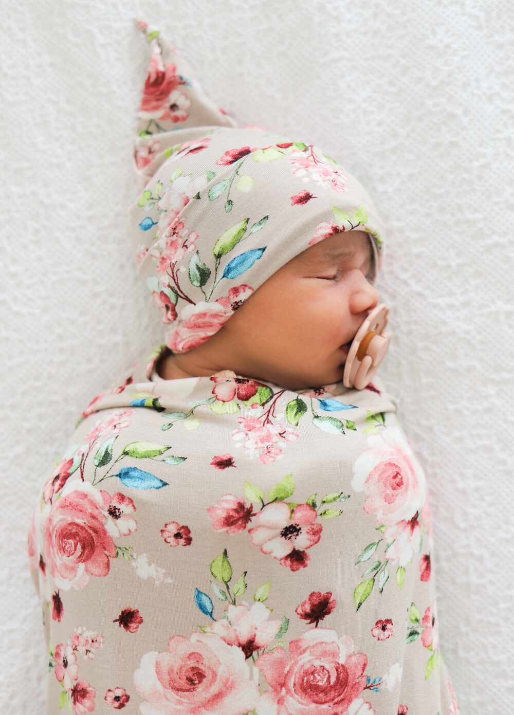 Welcome Baby Cherish Pregnancy Robe & Swaddle Set in Natural Rose
