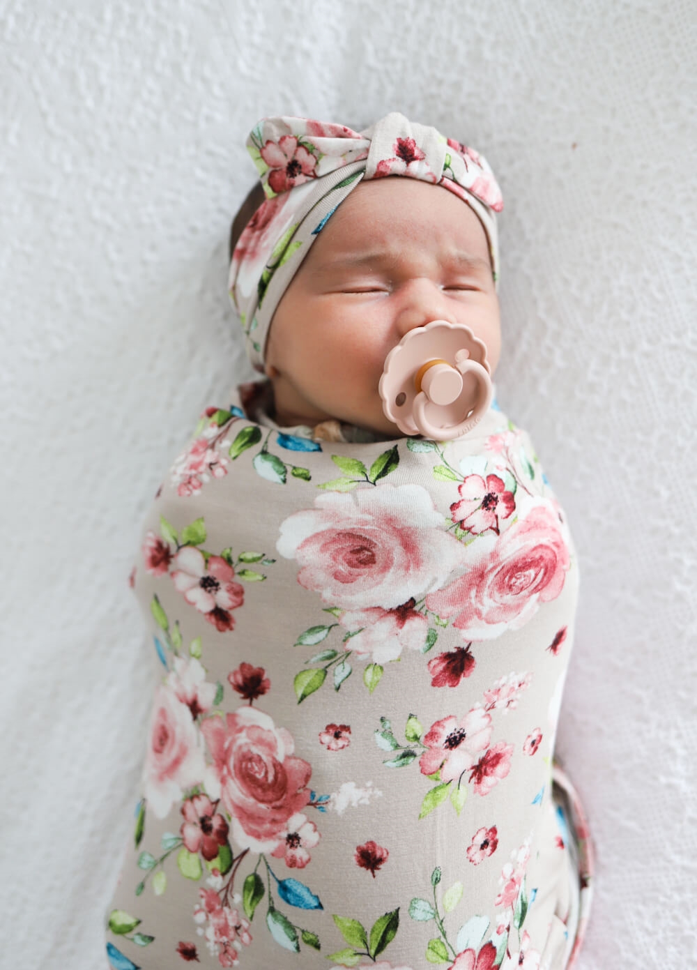 Welcome Baby Cherish Pregnancy Robe & Swaddle Set in Natural Rose