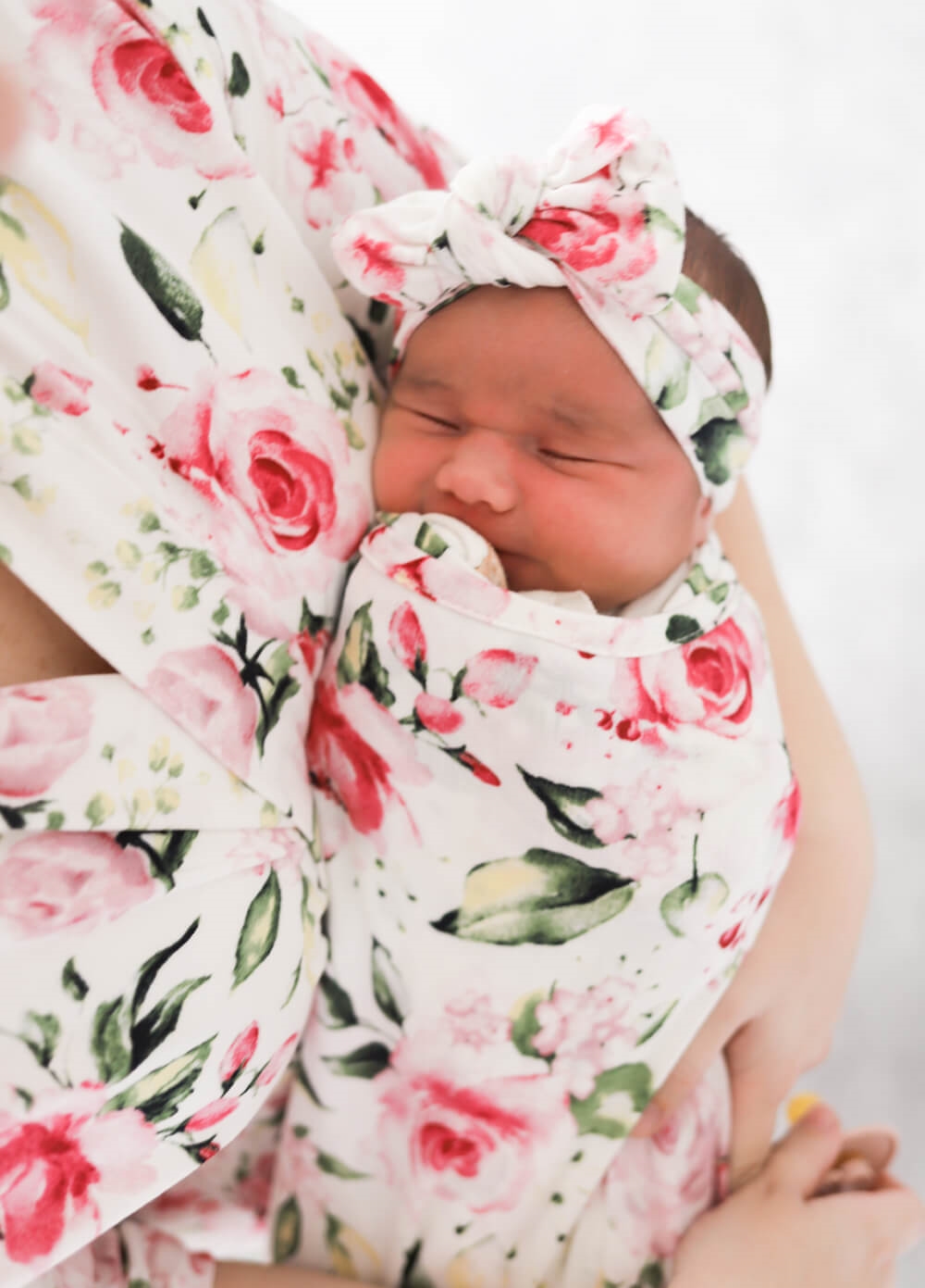 Welcome Baby - Cherish Pregnancy Robe & Swaddle Set in Ivory Rose