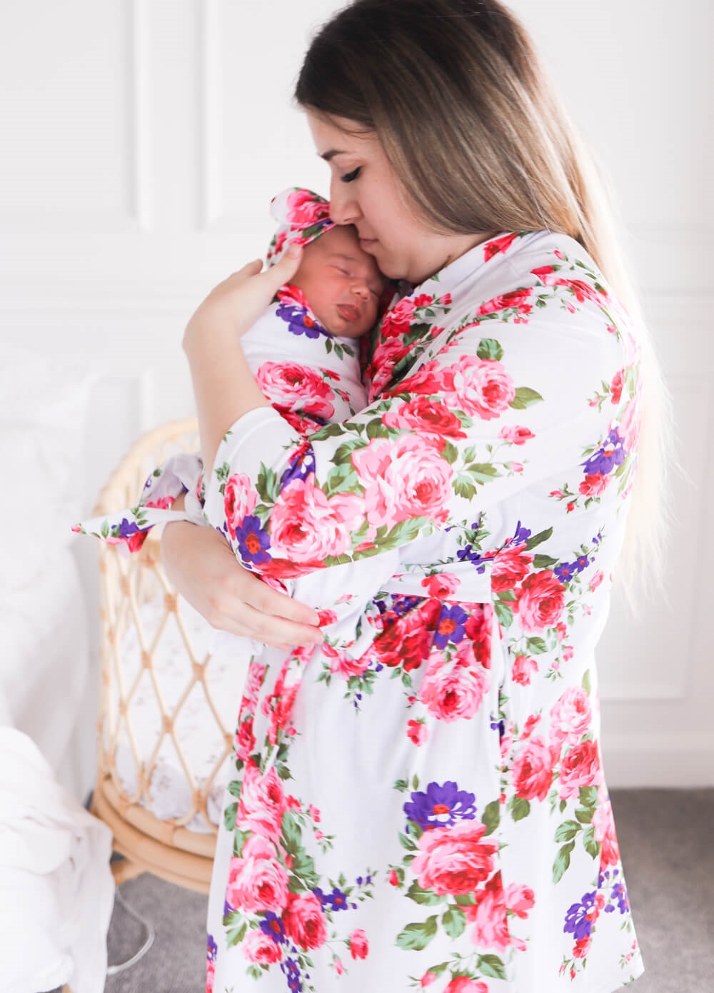 Welcome Baby - Treasure Pregnancy Robe & Swaddle Set | Rose Dream