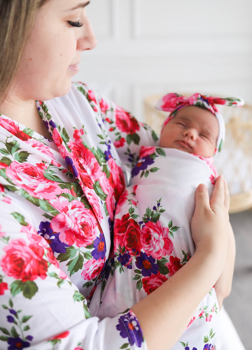 Welcome Baby - Treasure Pregnancy Robe & Swaddle Set | Rose Dream