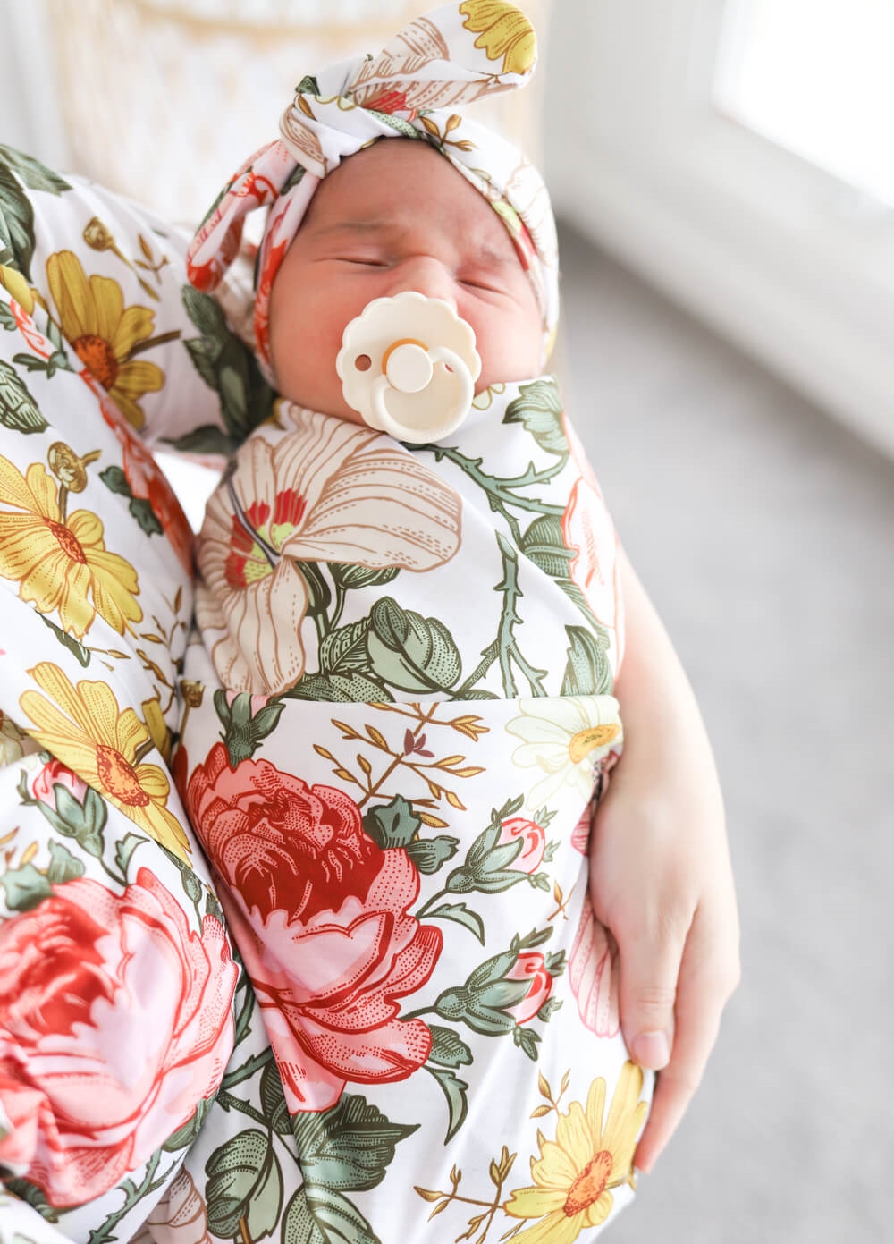 Welcome Baby Treasure Pregnancy Robe & Swaddle Set | Boho Floral