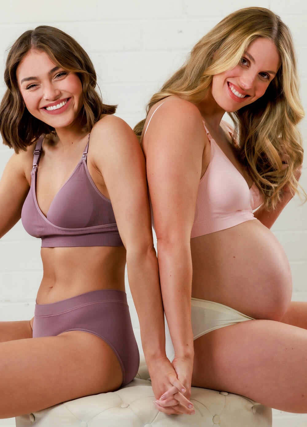 Queen Bee - 2-Pack Dakota Maternity Nursing Bra Bundle Pink/Mocha