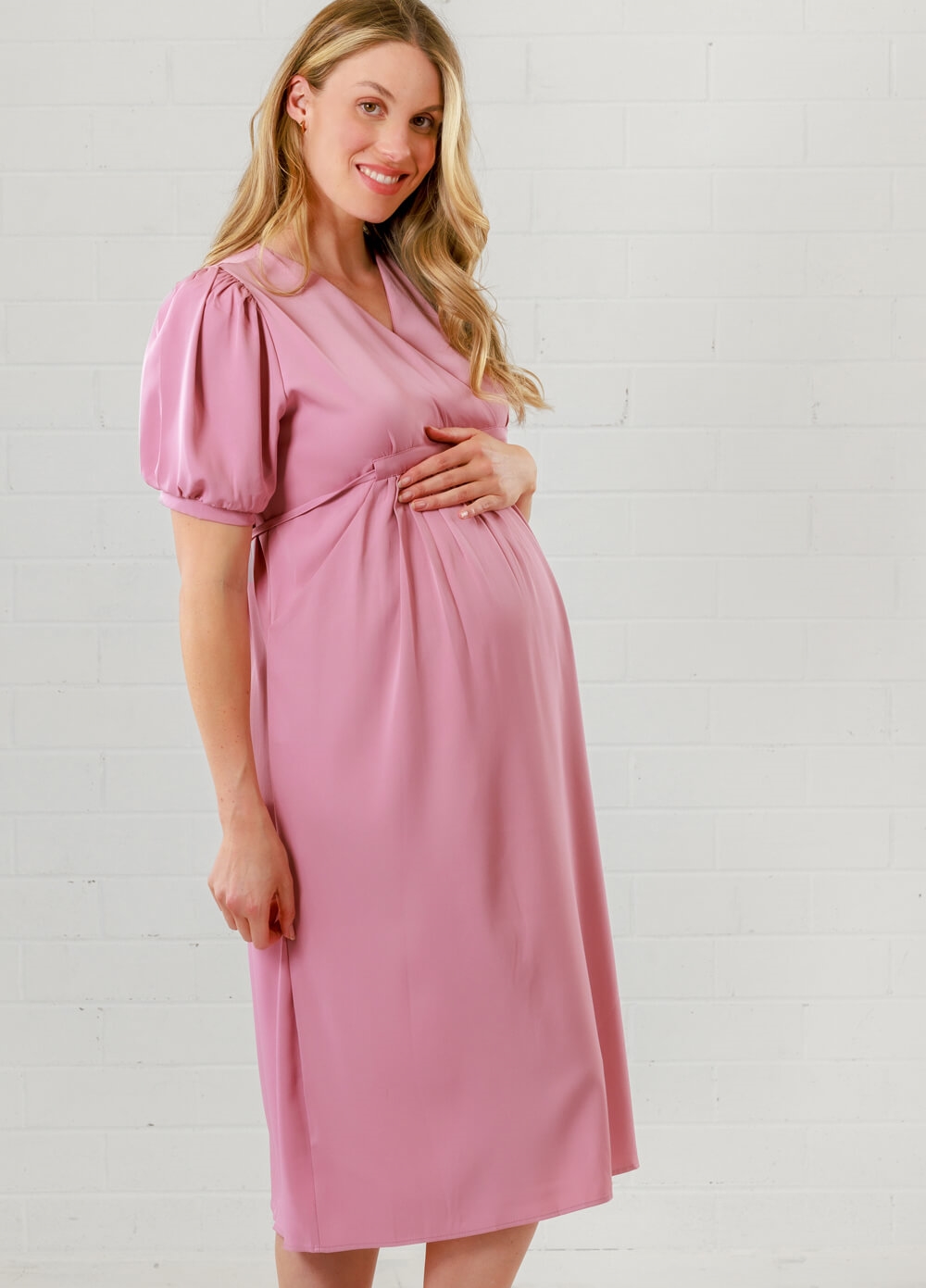 Lait & Co - Anna-Elea Maternity Cocktail Dress in Pink