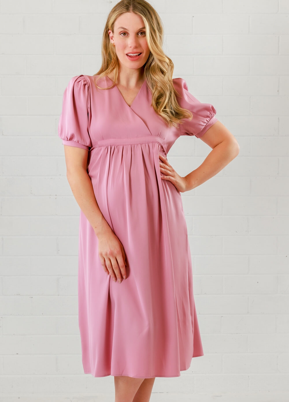 Lait & Co - Anna-Elea Maternity Cocktail Dress in Pink