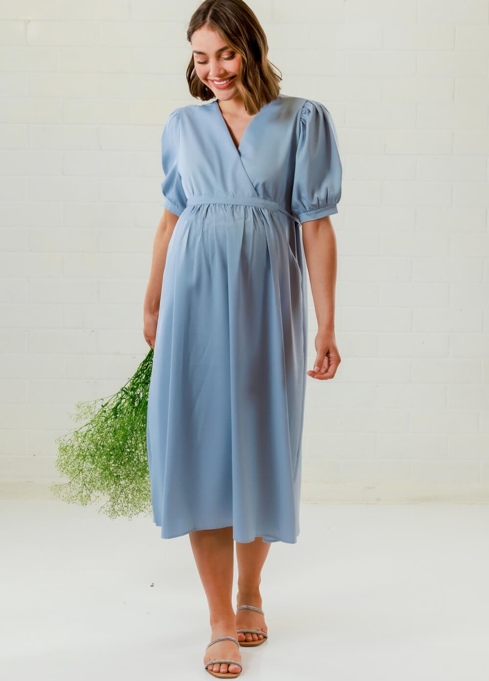 Lait & Co - Anna-Elea Maternity Cocktail Party Dress in Blue