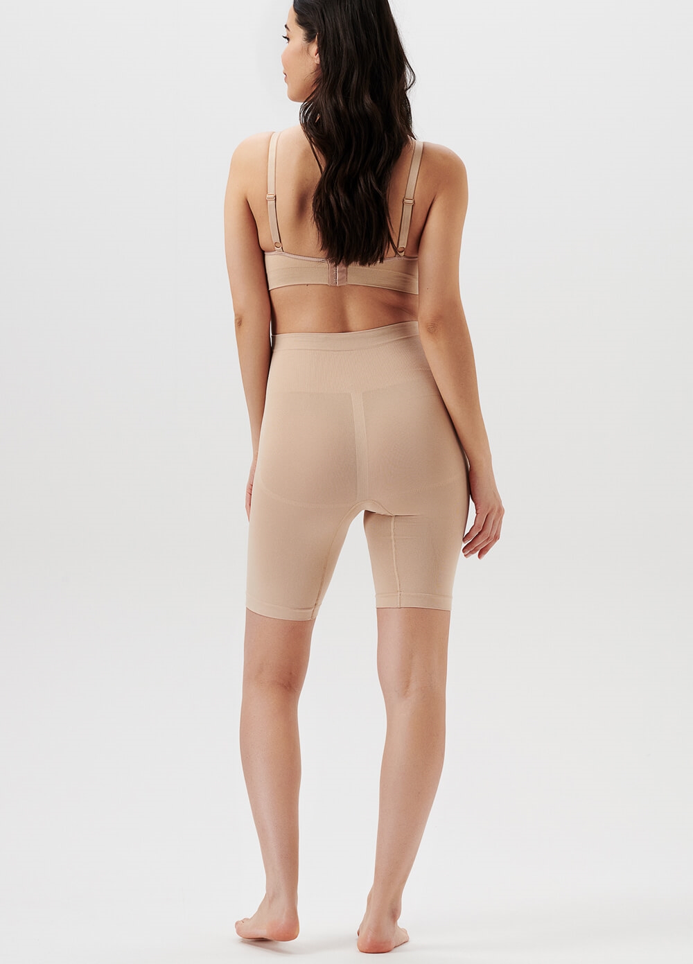 Seamless Maternity Underwear Long Shorts in Nude by Noppies