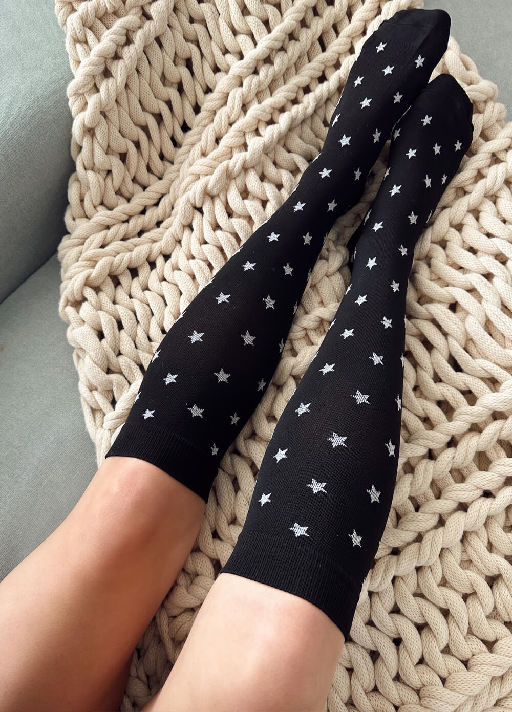 Mama Sox - Delight Maternity Compression Socks in Black Star