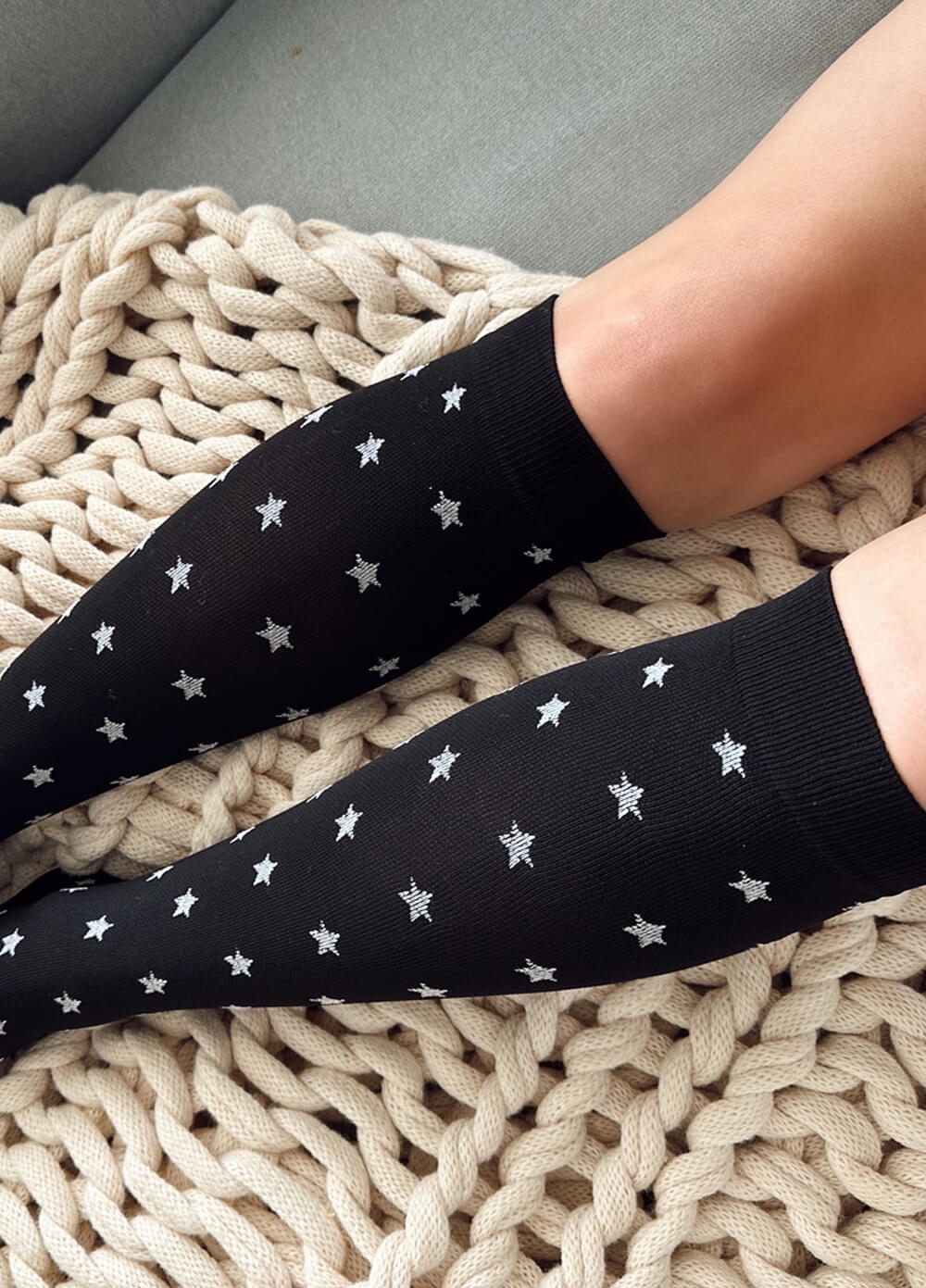 Mama Sox - Delight Maternity Compression Socks in Black Star