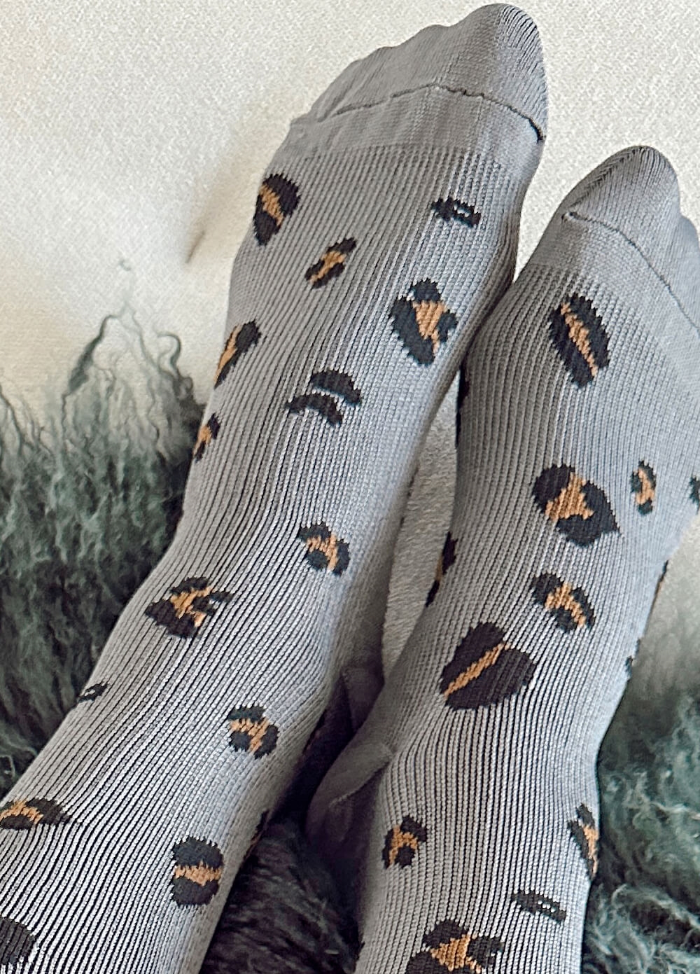 Mama Sox - Excite Maternity Compression Socks in Grey Leopard