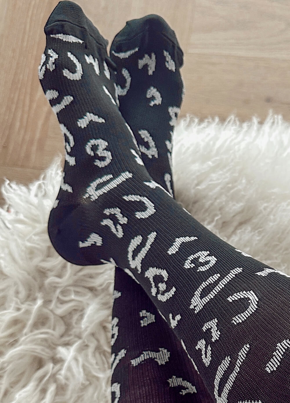 Mama Sox - Excite Maternity Compression Socks in Black Leopard