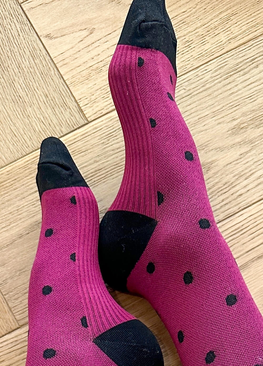 Mama Sox - Excite Maternity Compression Socks in Magenta Polkadot