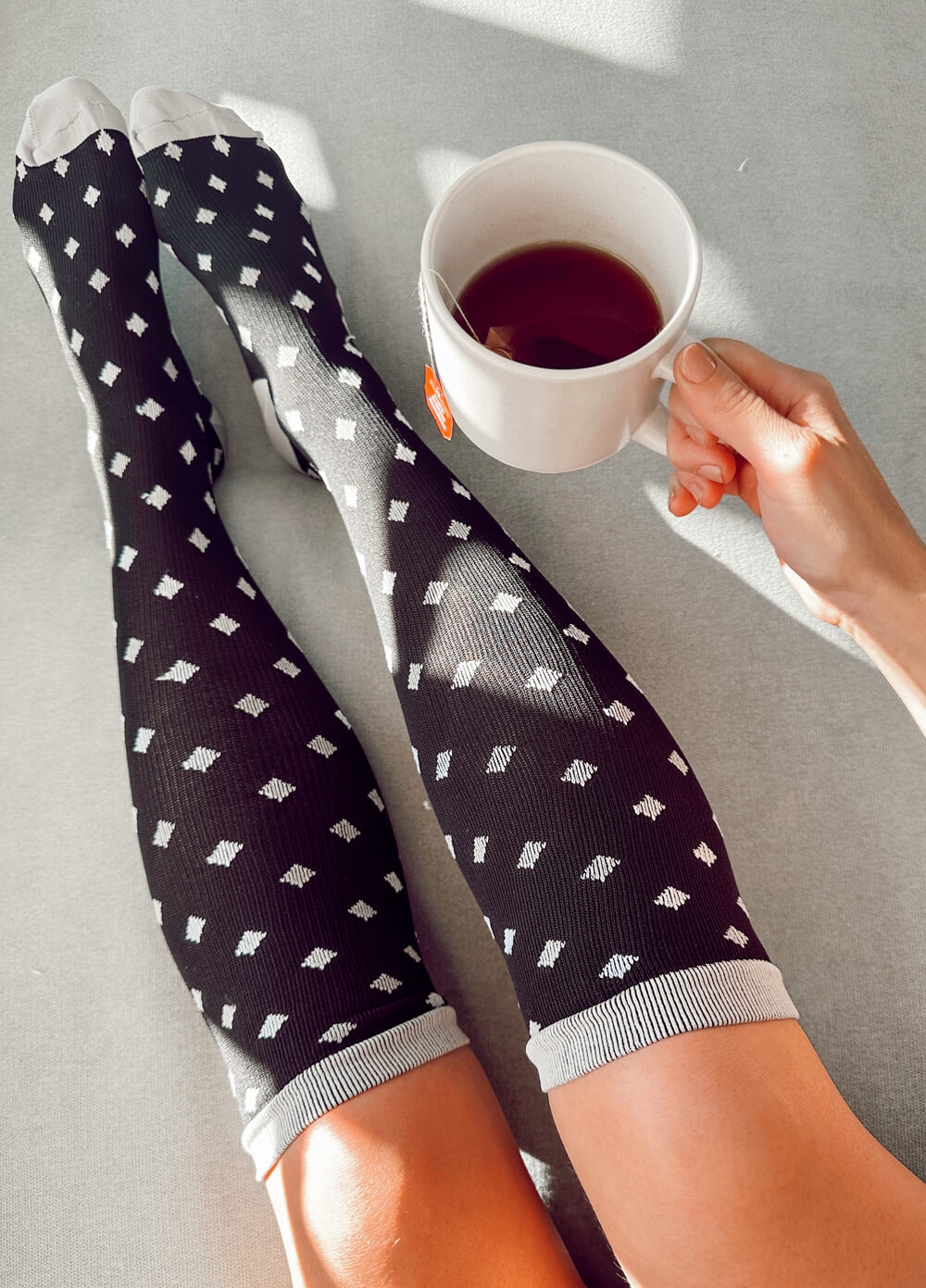 Mama Sox - Excite Compression Socks in Black Diamond Spot